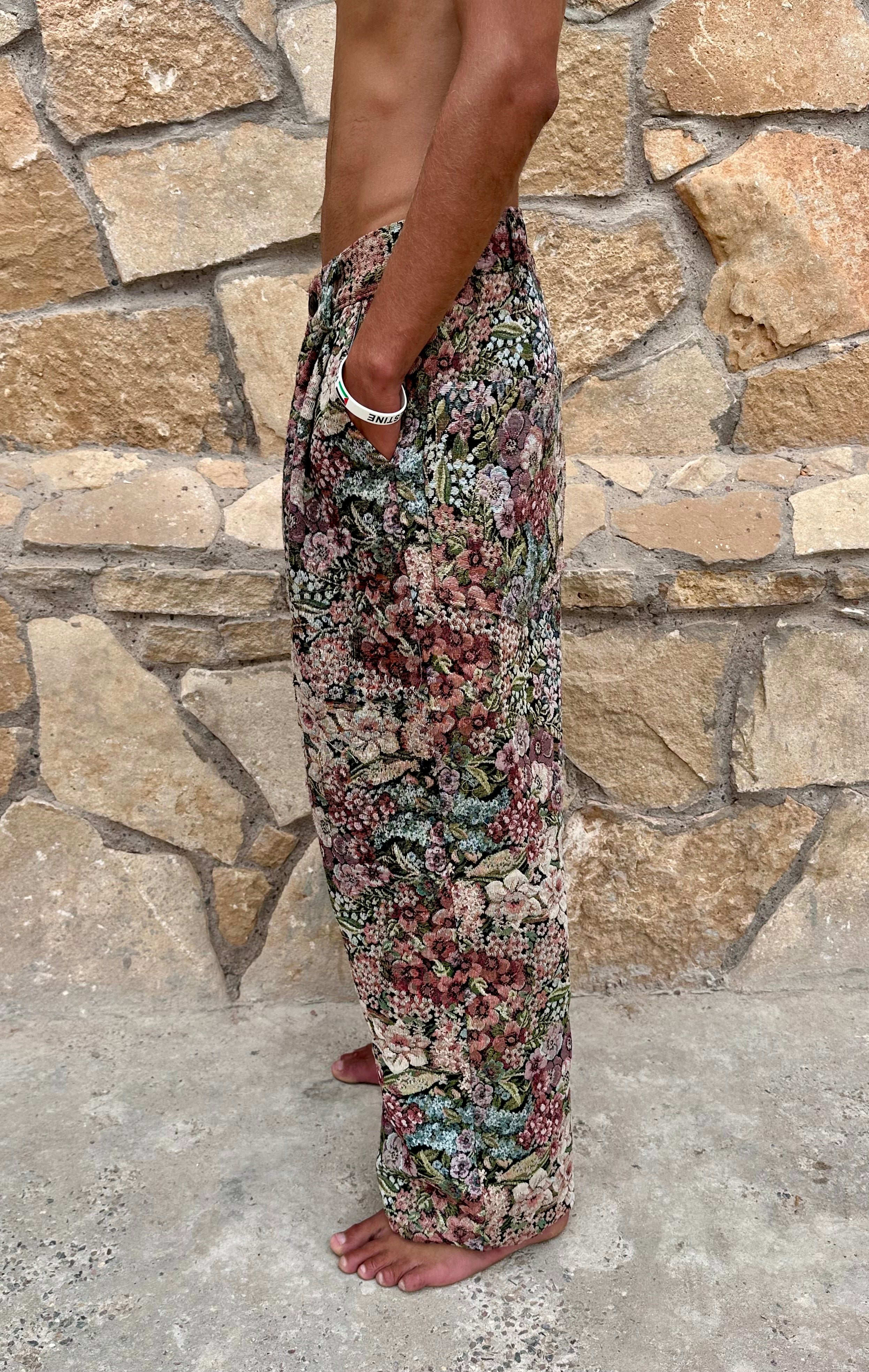 Anouris Original PANT with wide legs Floral print “Carpet” UNISEX