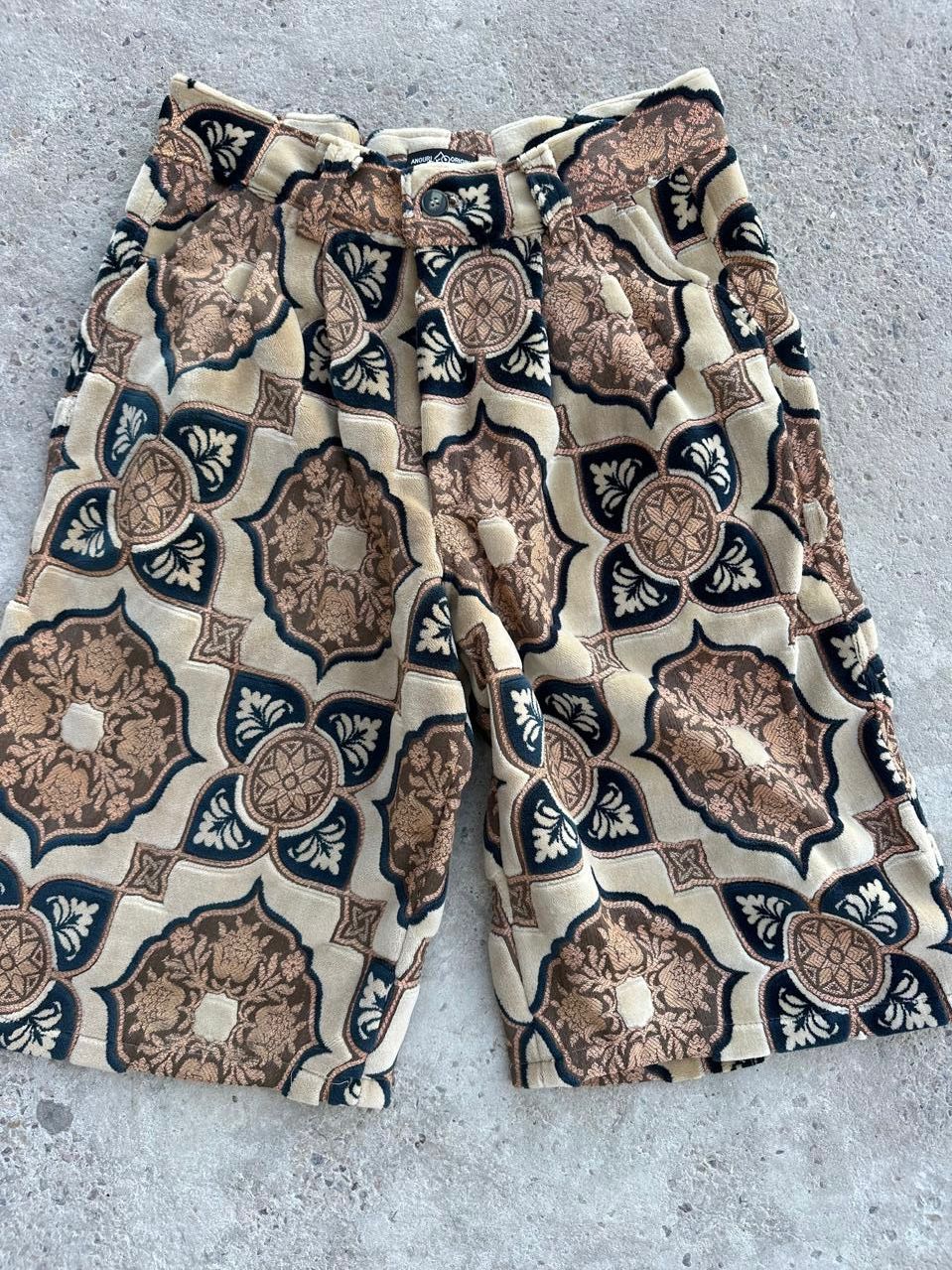 Anouris Original SHORT with wide legs light Brown print “Carpet” UNISEX