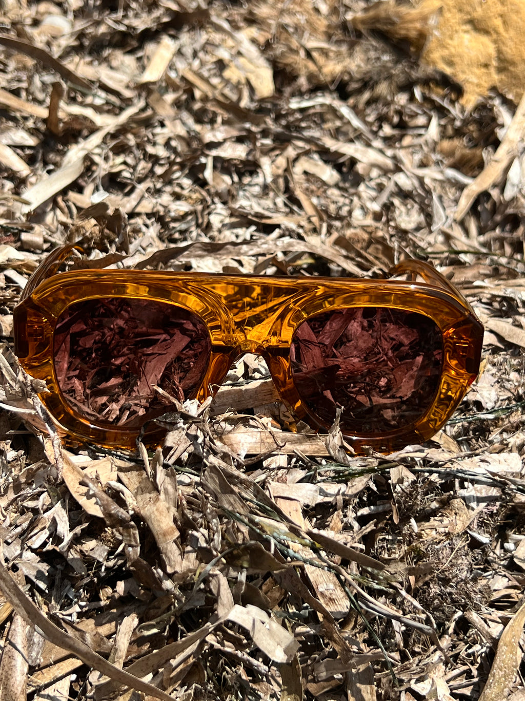 Atlas Orange Sunglasses , Handmade in Morocco with a Bold Contemporary Design and Lightweight Everyday Comfort