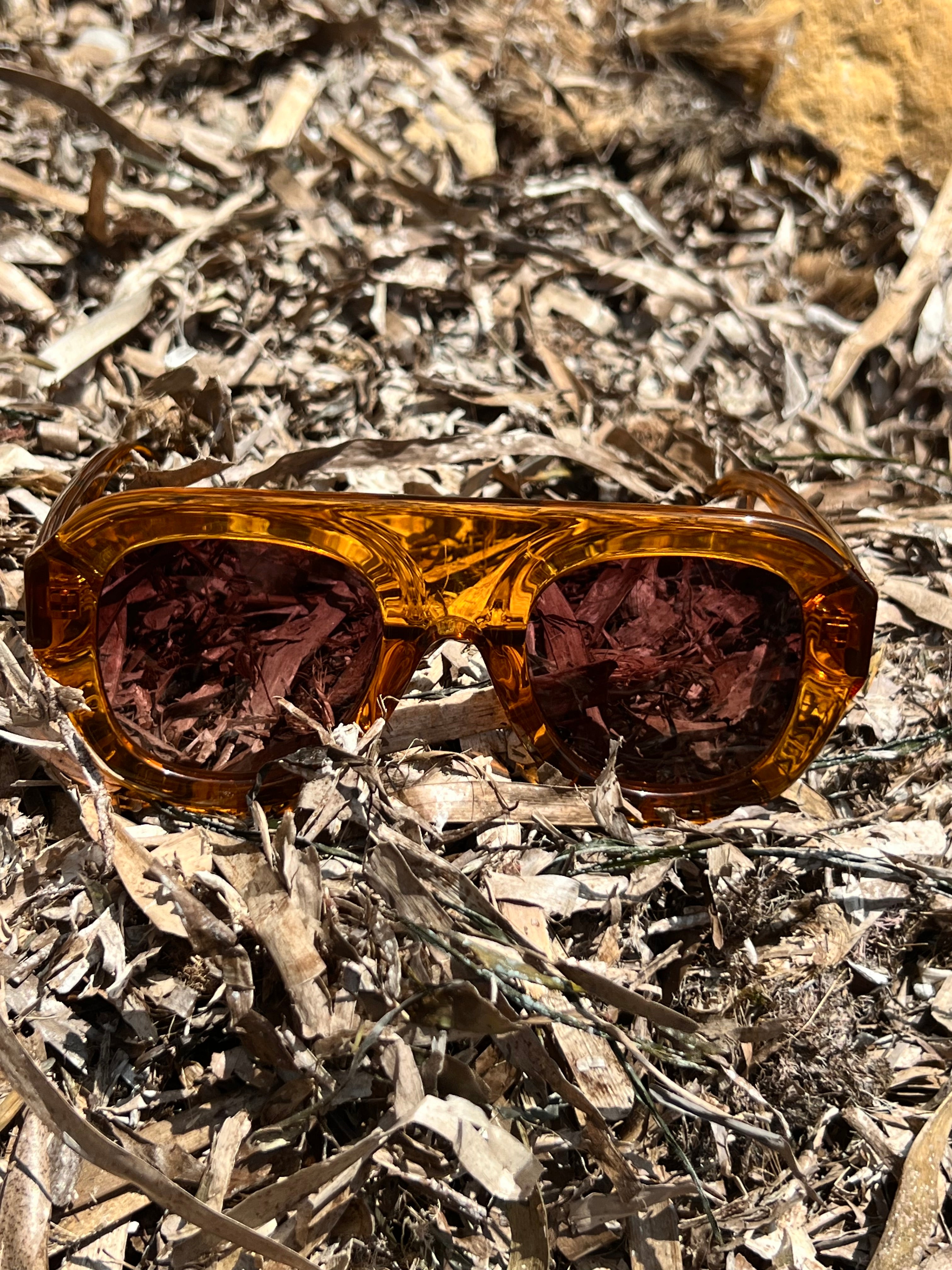 Atlas Orange Sunglasses , Handmade in Morocco with a Bold Contemporary Design and Lightweight Everyday Comfort