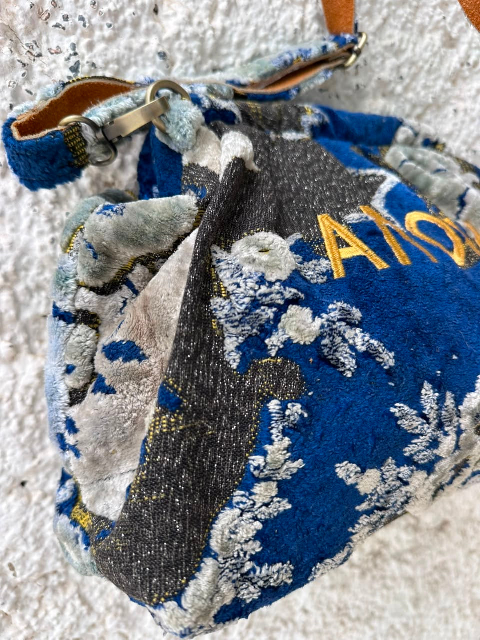 Anouri Original Royal blue & black Carpet Wrist Bag