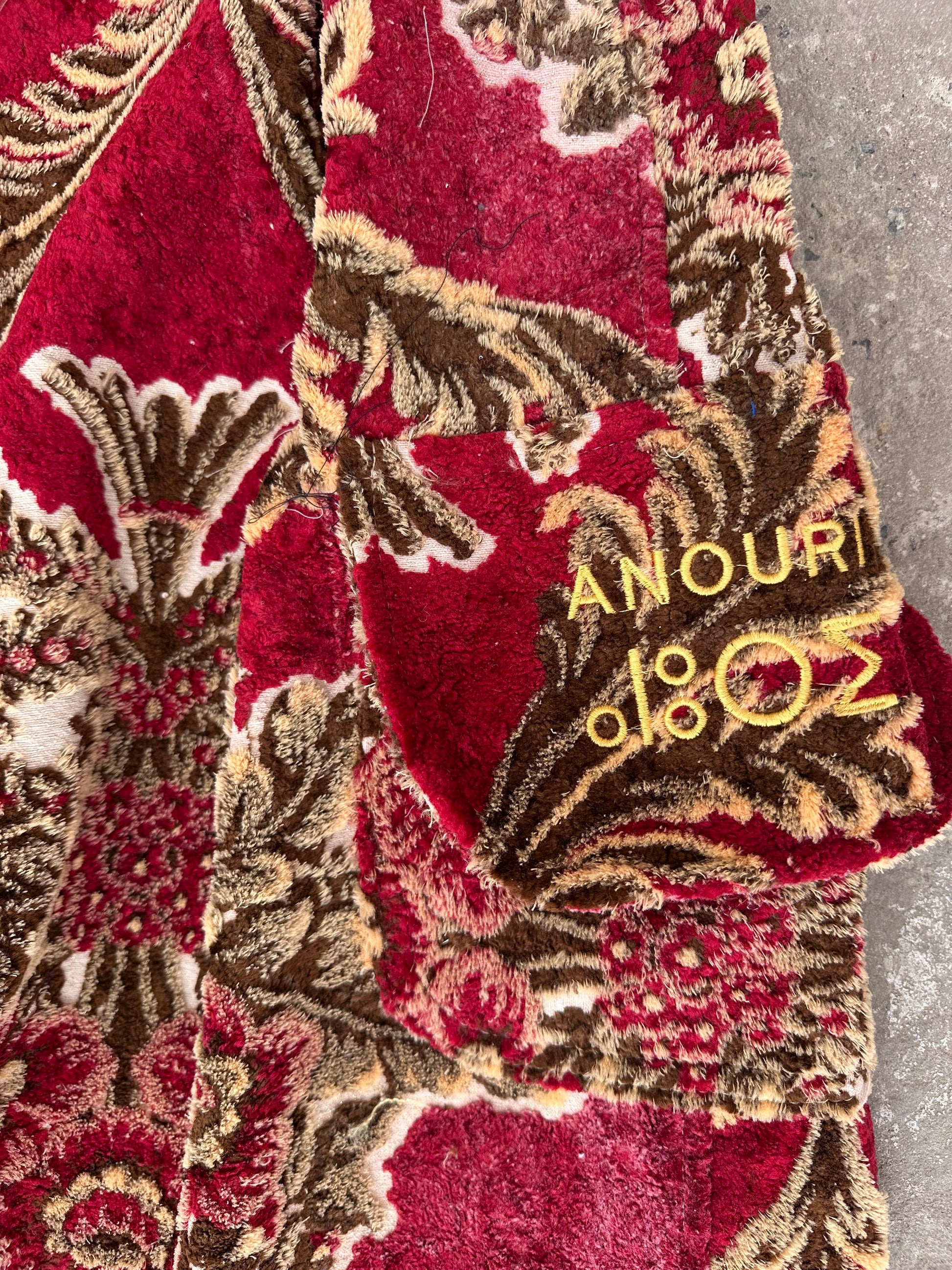 Anouris Original PANT with wide legs with two pockets  side red print “Carpet” UNISEX