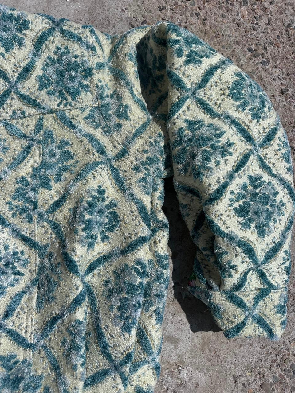 Moroccan hand made with unique light blue color,  carpet Jacket UNISEX