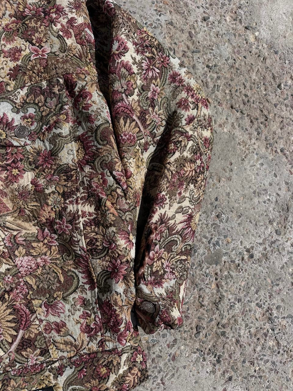 Moroccan hand made with unique flower color,  carpet Jacket UNISEX
