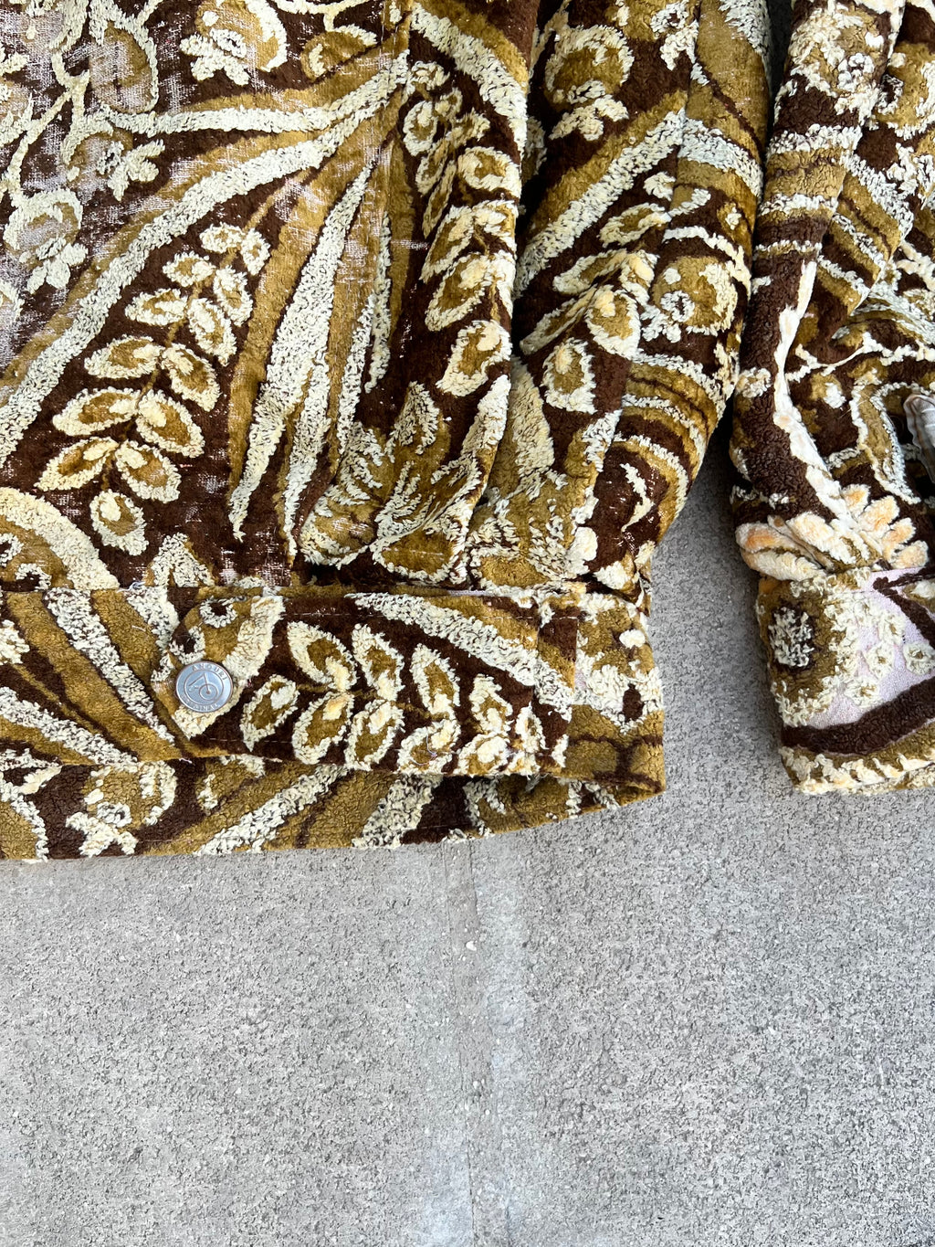 Moroccan hand made with unique yellow and brown color,  carpet Jacket UNISEX