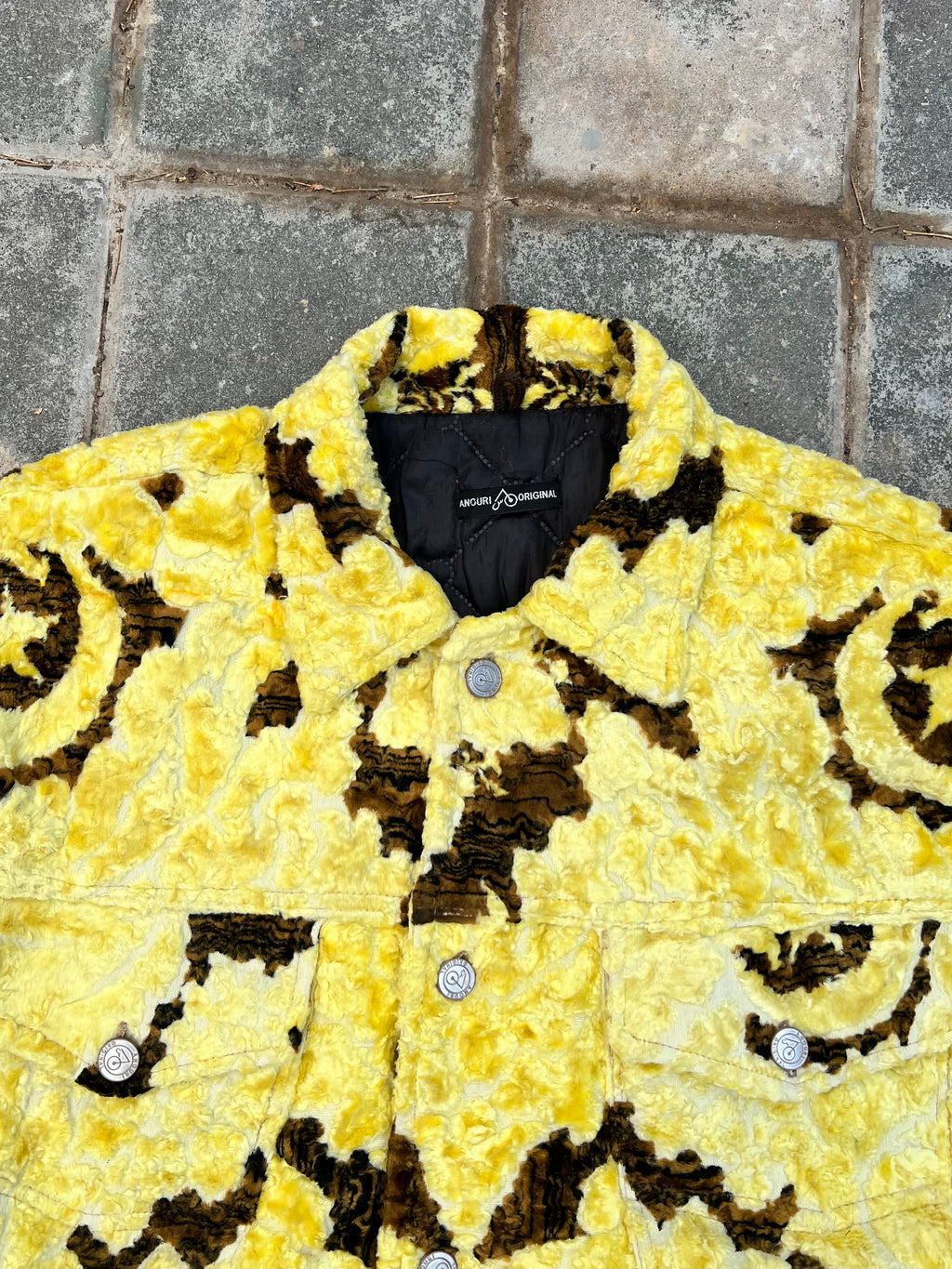 Moroccan hand made with unique yellow color ,  carpet Jacket UNISEX