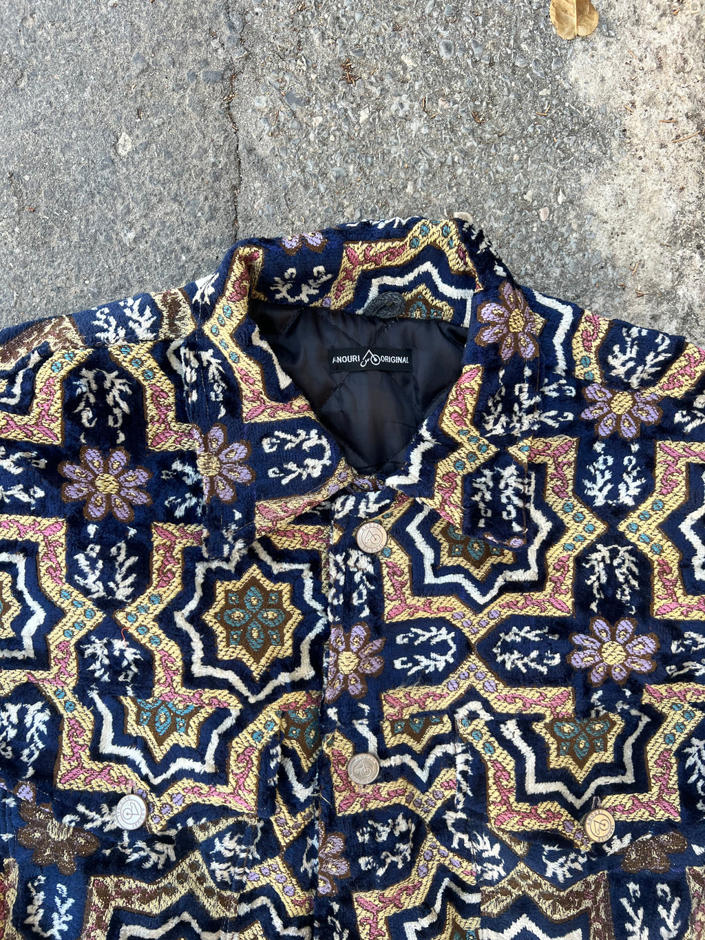 Moroccan hand made with unique green and white color ,  carpet Jacket UNISEX
