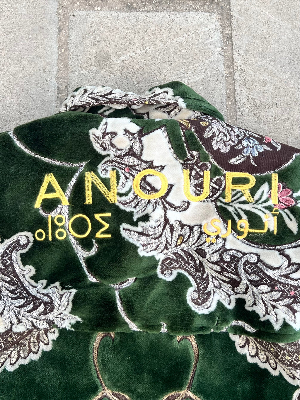 Moroccan hand made with unique green color,  carpet Jacket UNISEX