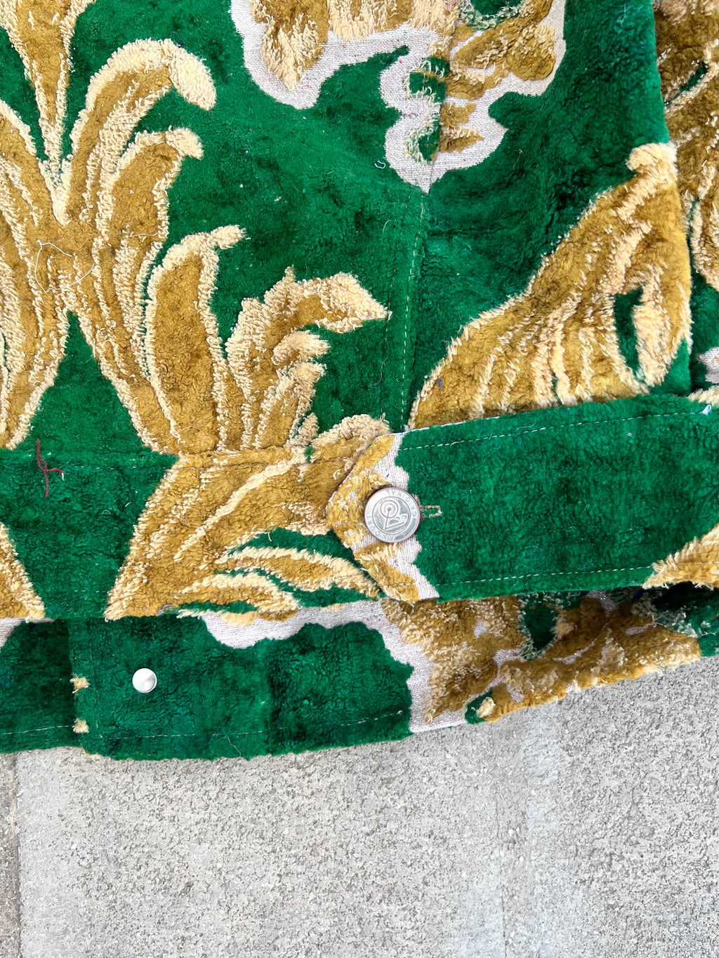 Moroccan hand made with unique yellow and green color,  carpet Jacket UNISEX