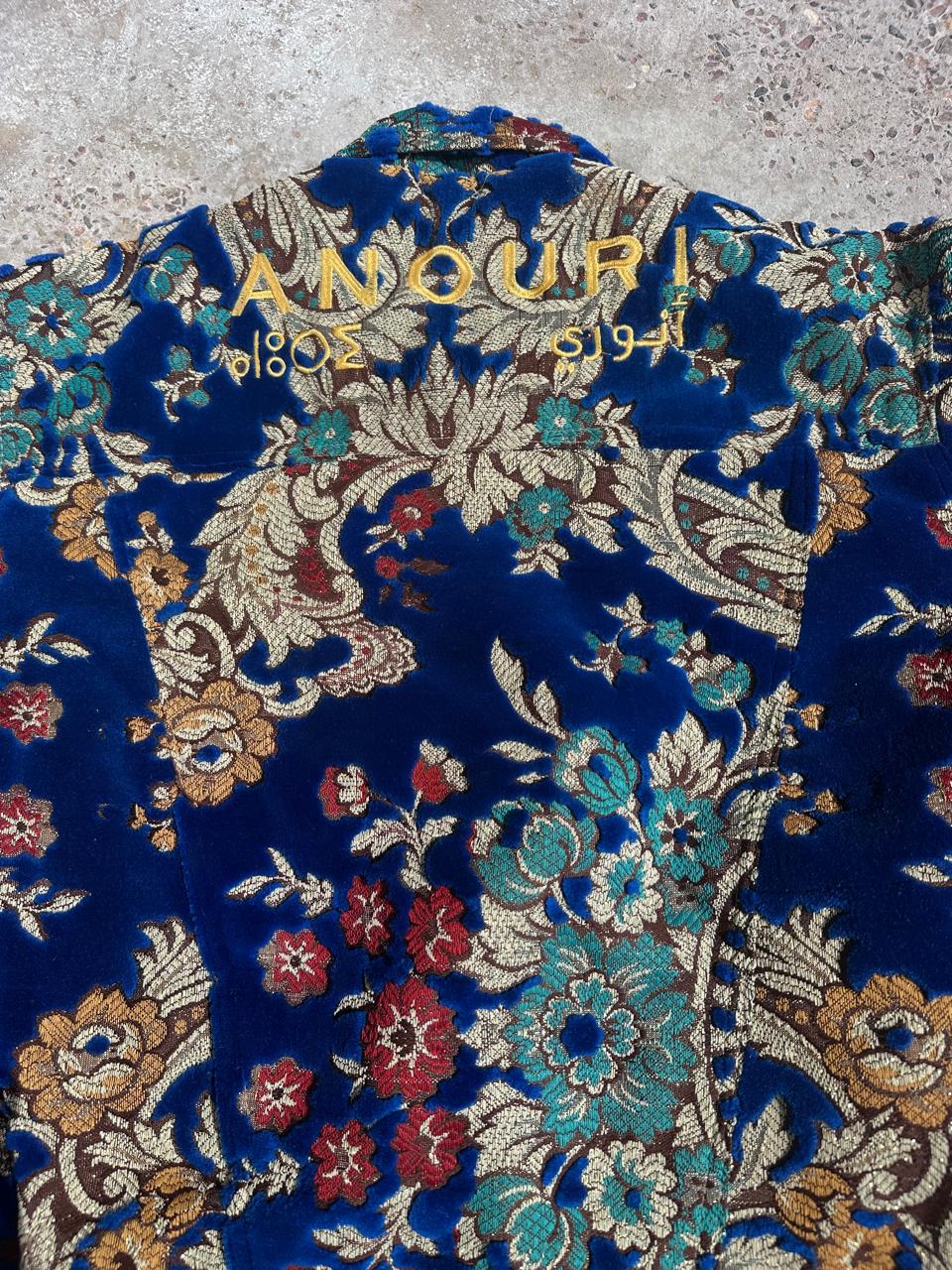 Moroccan hand made with unique blue color,  carpet Jacket UNISEX