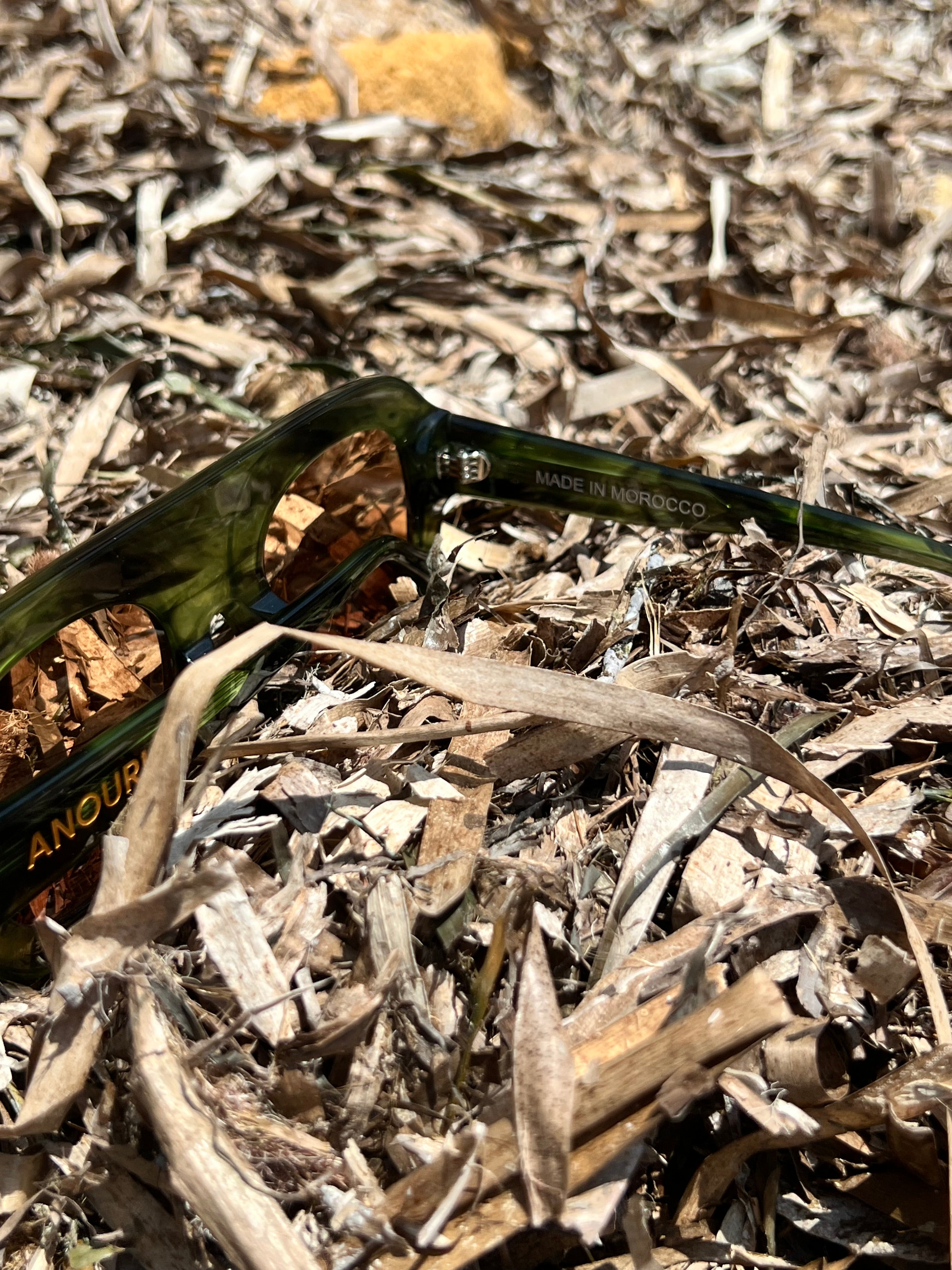 Atlas Collection Green Sunglasses , Handmade in Morocco, Premium Lightweight Frames with a Bold Modern Silhouette