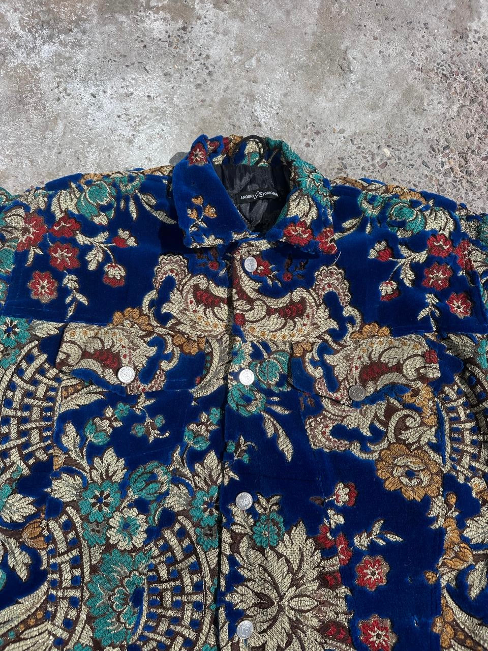 Moroccan hand made with unique blue color,  carpet Jacket UNISEX