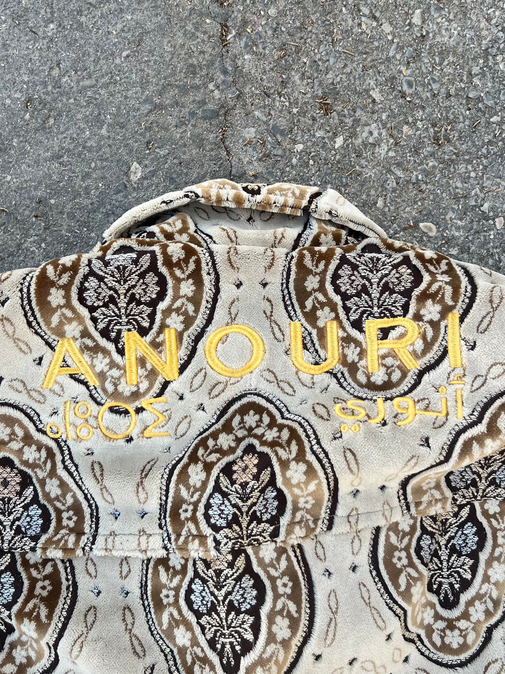 Moroccan hand made with unique yellow and orange color,  carpet Jacket UNISEX (Copy)