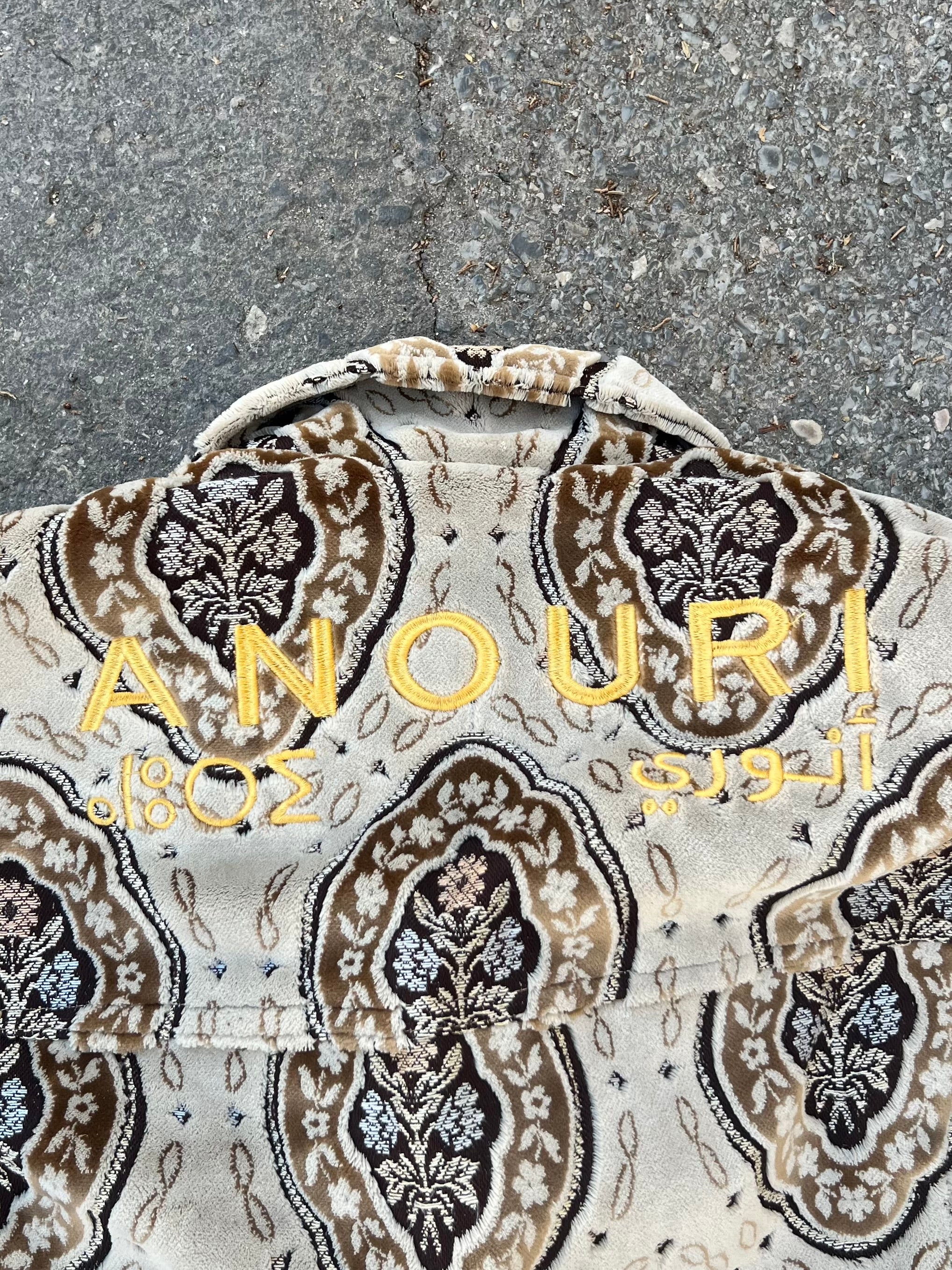 Moroccan hand made with unique yellow and orange color,  carpet Jacket UNISEX (Copy)