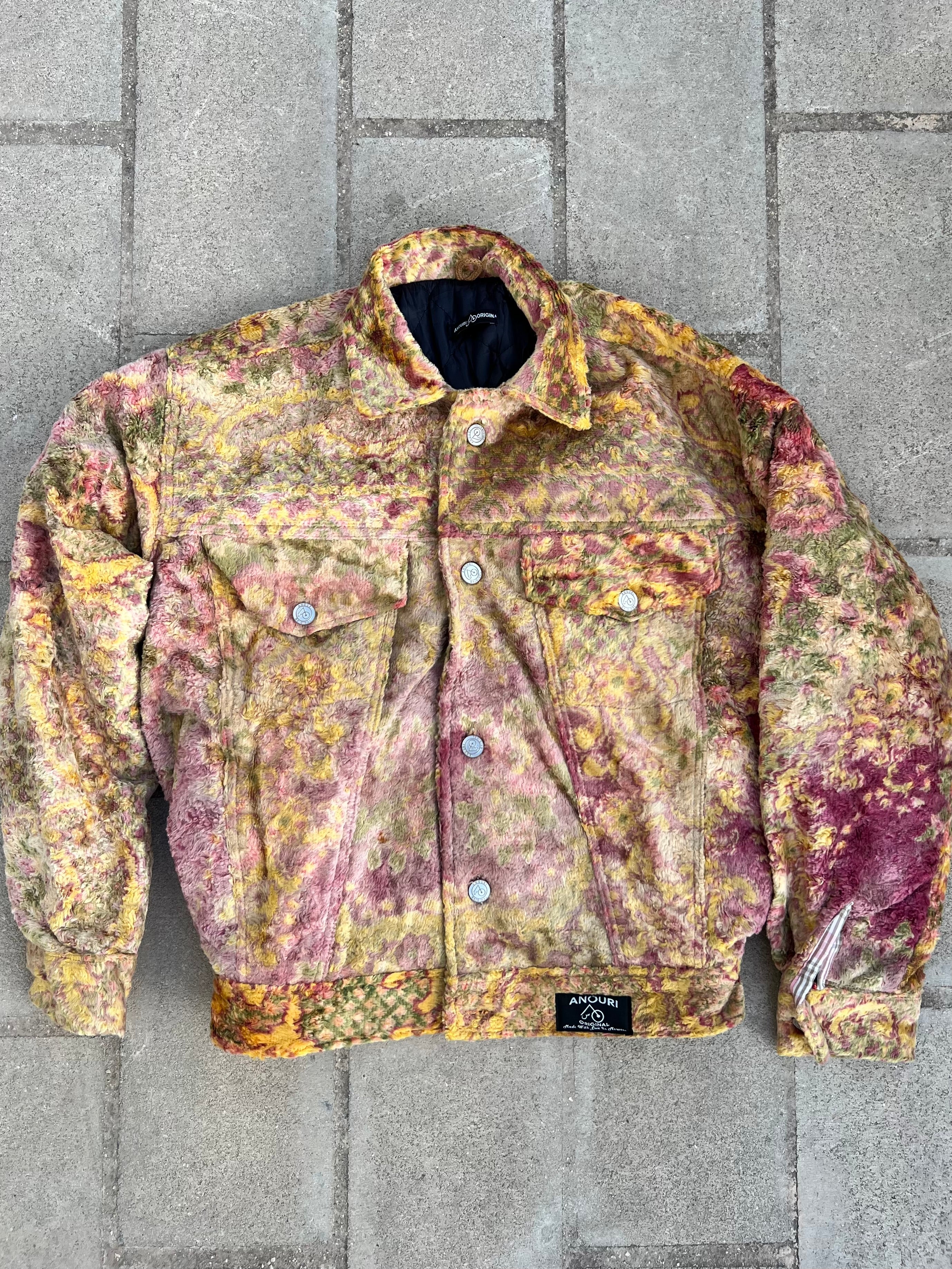 Moroccan hand made with unique multi color,  carpet Jacket UNISEX