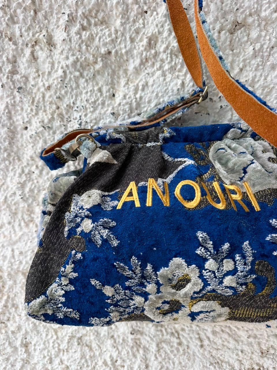 Anouri Original Royal blue & black Carpet Wrist Bag