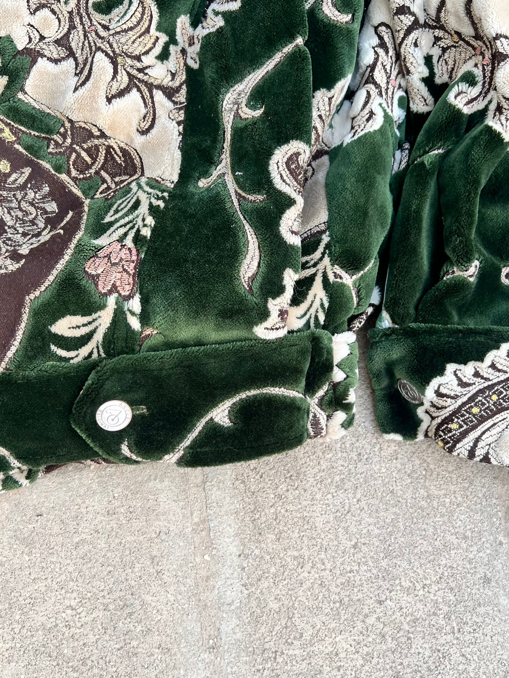 Moroccan hand made with unique green color,  carpet Jacket UNISEX
