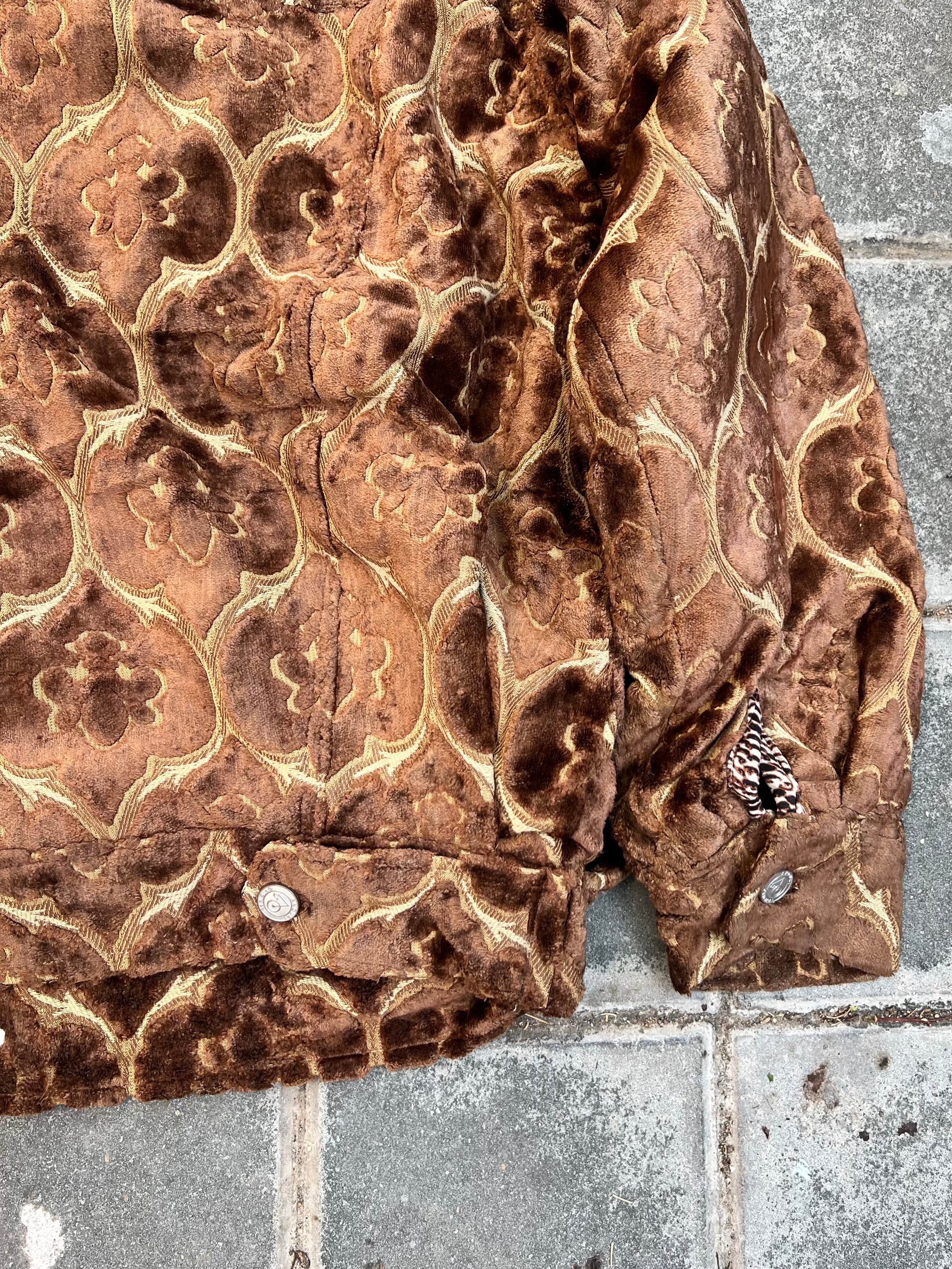 Moroccan hand made with unique design brown color ,  carpet Jacket UNISEX