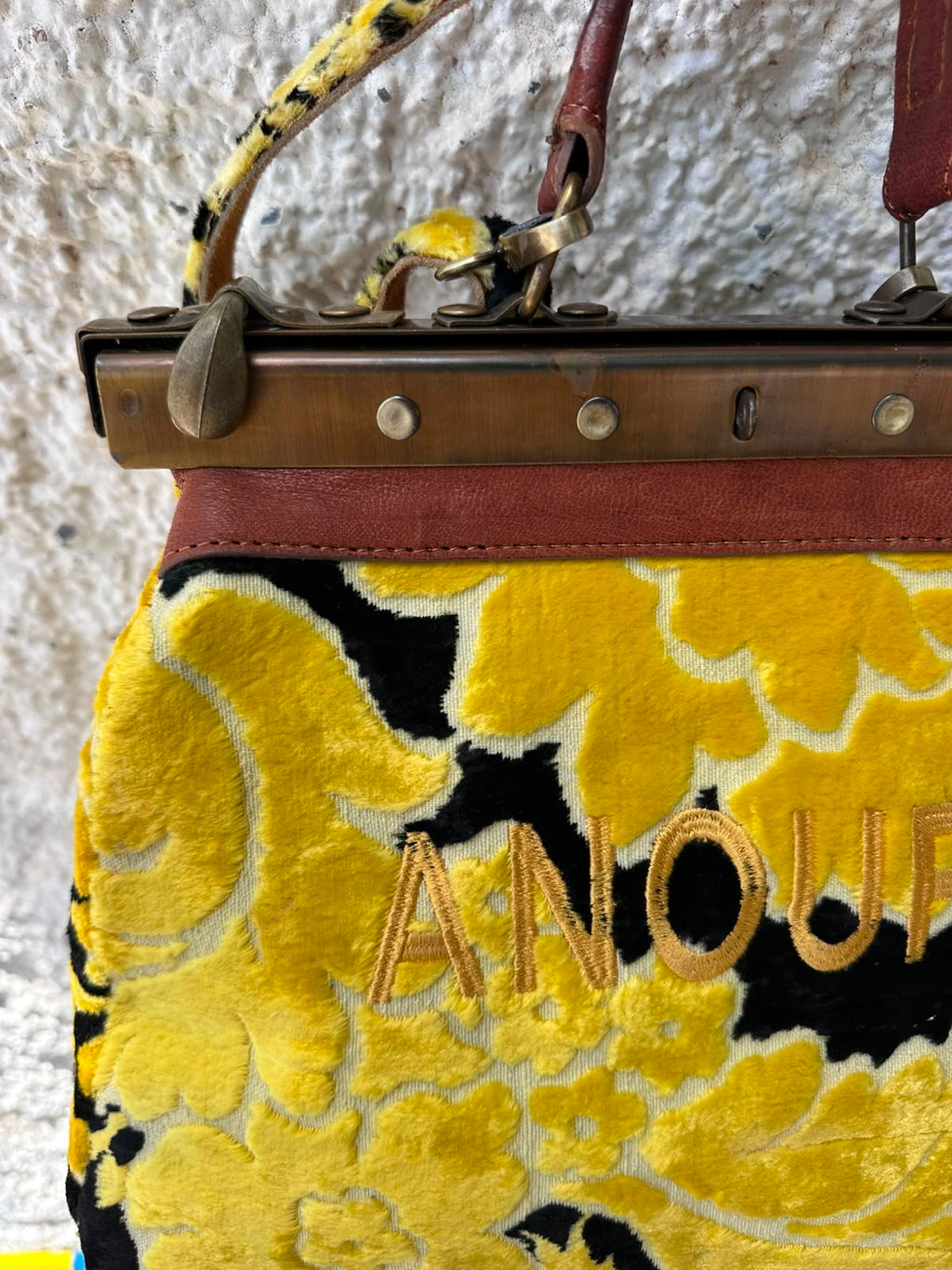 Anouri Original Emerald Heritage Frame Carpet Bag