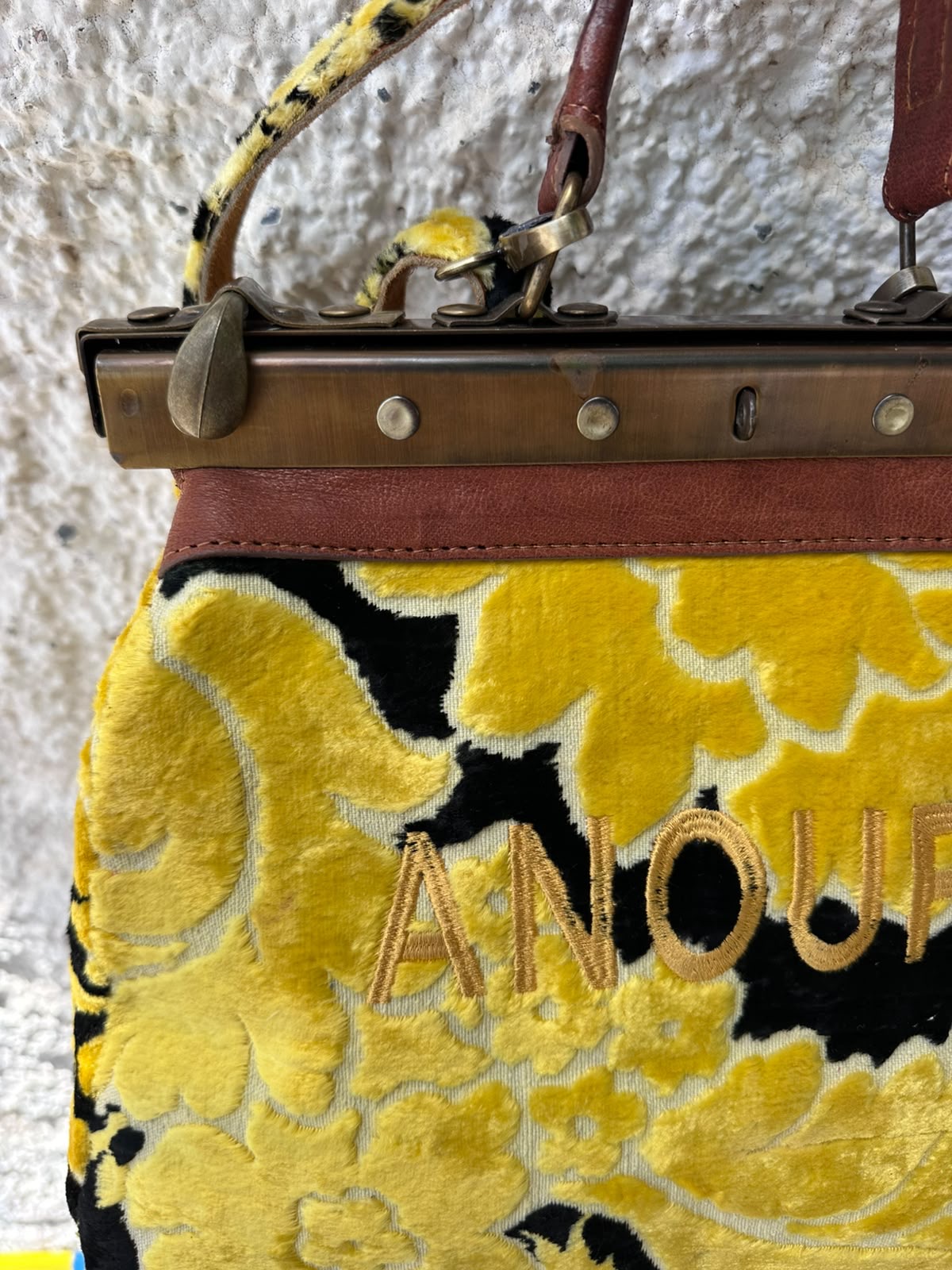 Anouri Original Emerald Heritage Frame Carpet Bag
