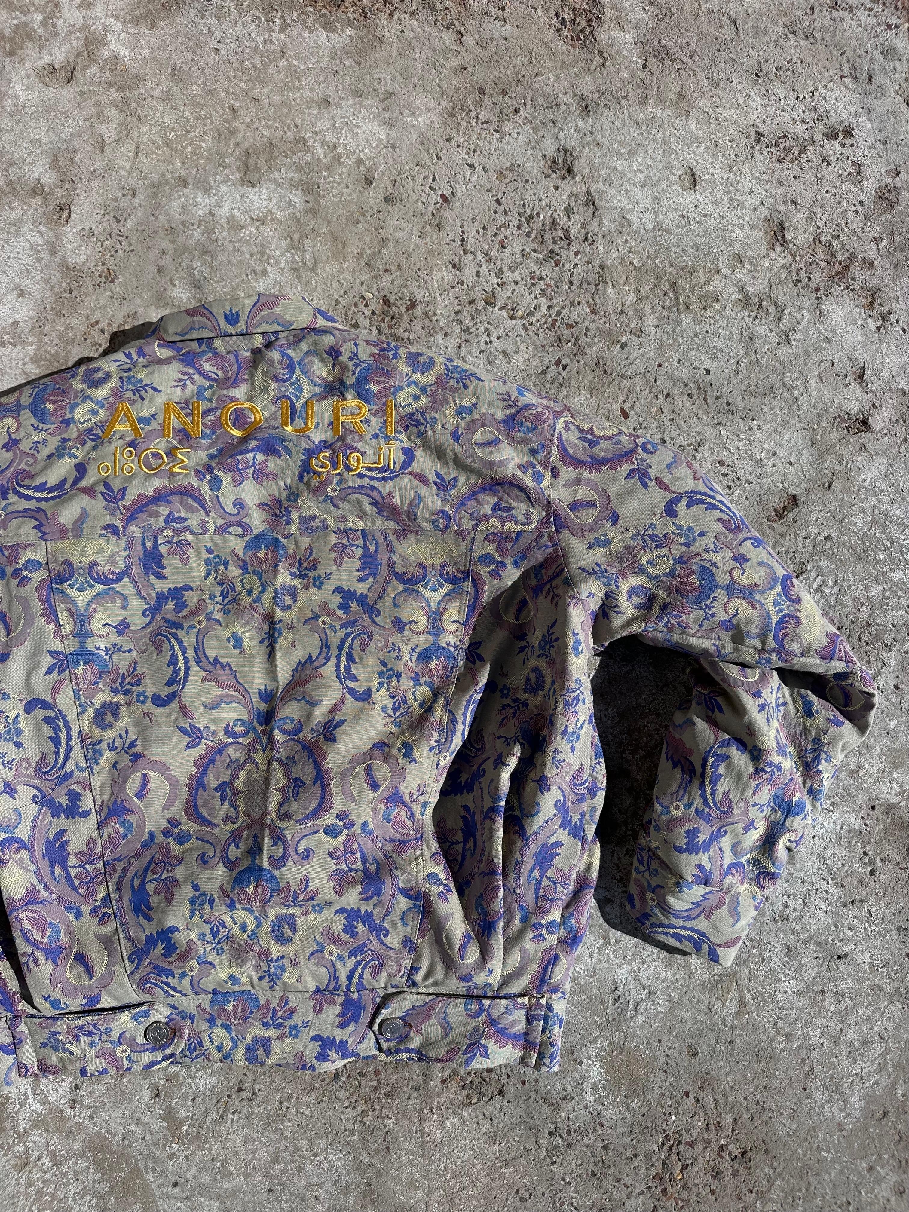 Moroccan hand made with unique lila and blue color,  carpet Jacket UNISEX