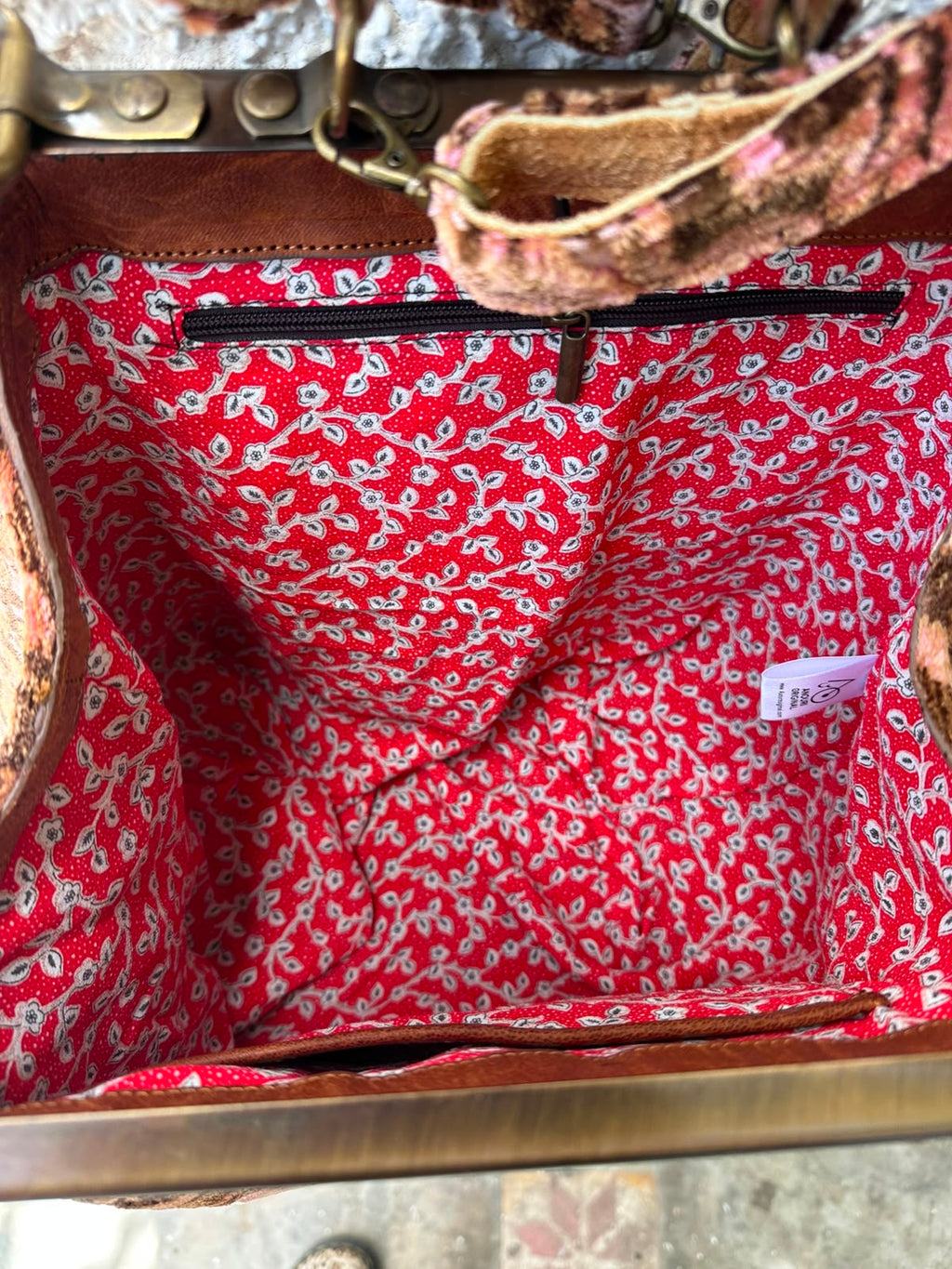 Anouri Original Emerald Heritage Frame royal colour Carpet Bag