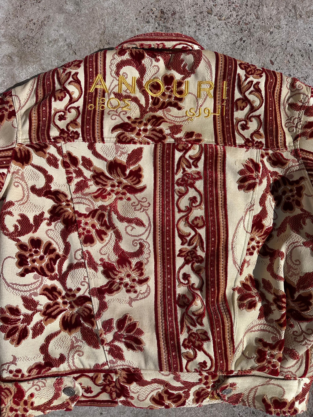 Moroccan hand made with unique unique yellow and red color,  carpet Jacket UNISEX