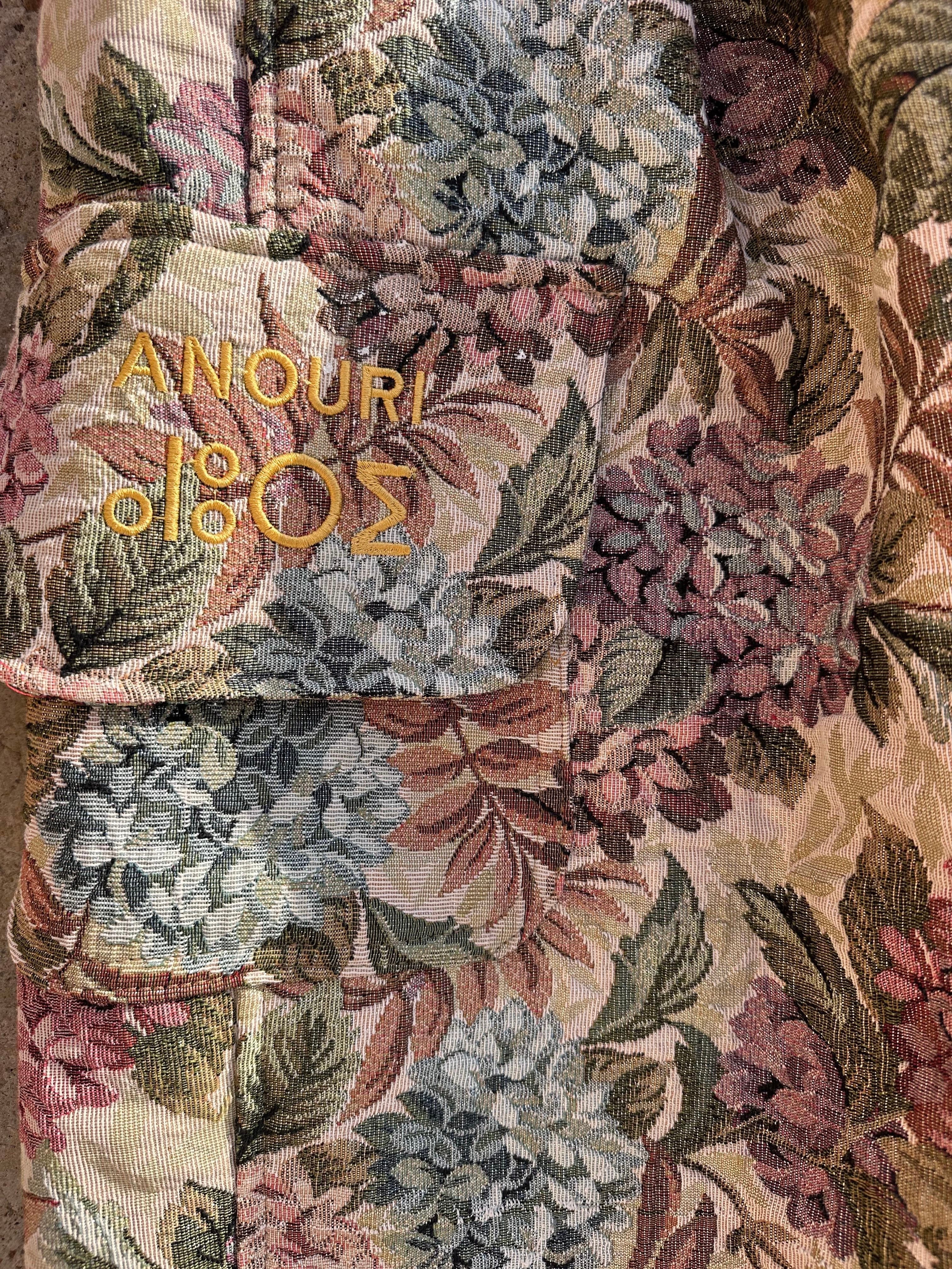 Anouris Original PANT with wide legs with two pockets  side unique colorful flower print “Carpet” UNISEX