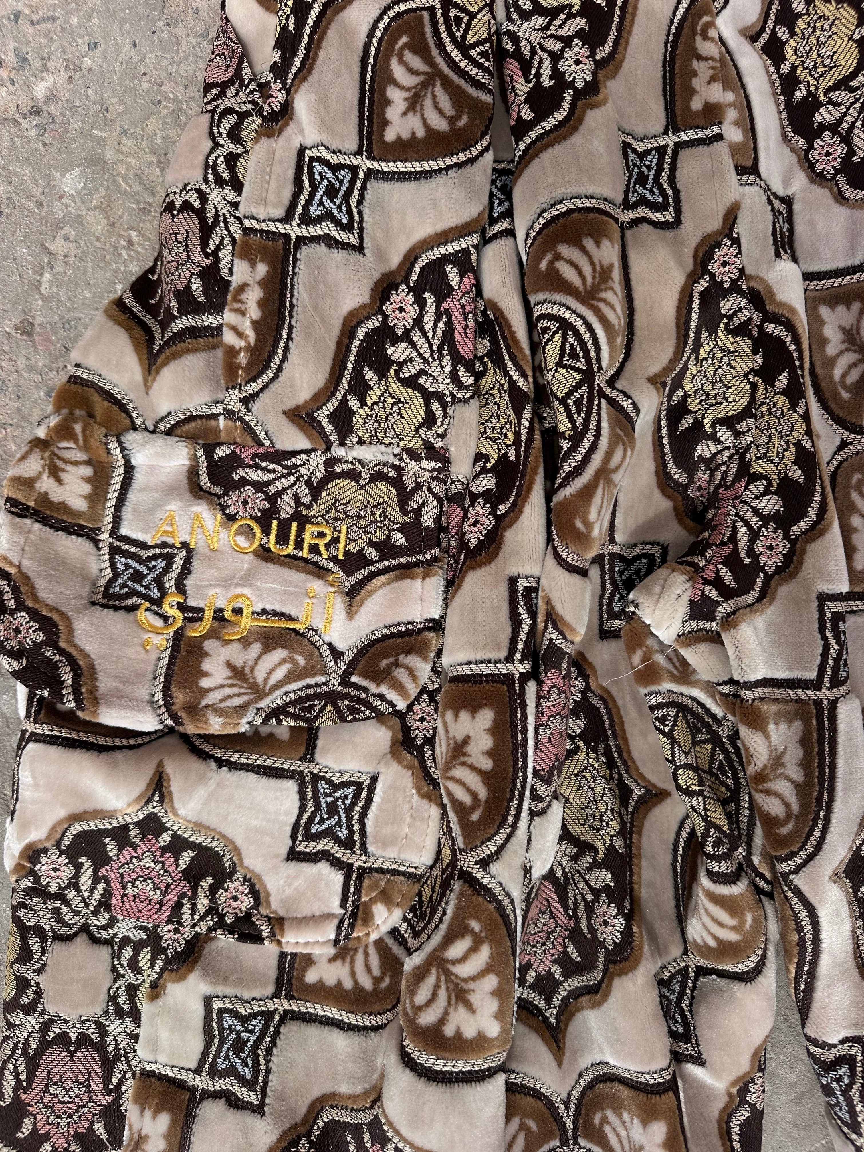 Anouris Original PANT with wide legs with two pockets  side brown print “Carpet” UNISEX