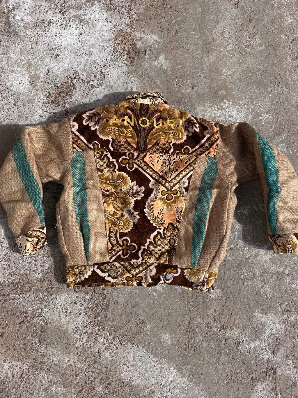 Moroccan hand made unique burlap and brown Carpet and burlap set UNISEX