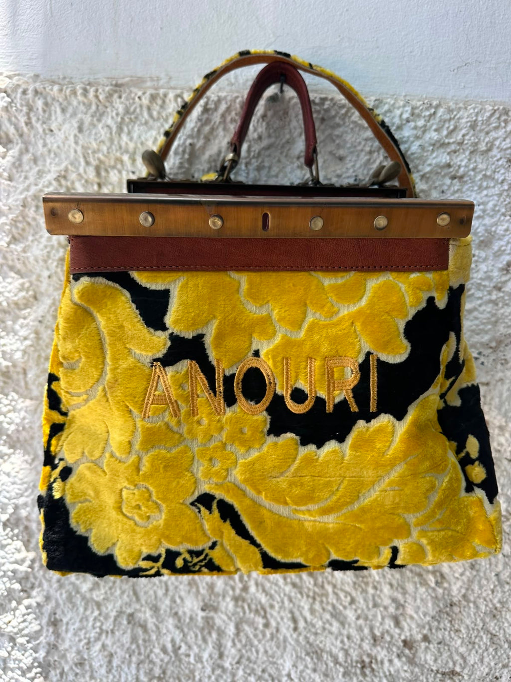 Anouri Original Emerald Heritage Frame Carpet Bag