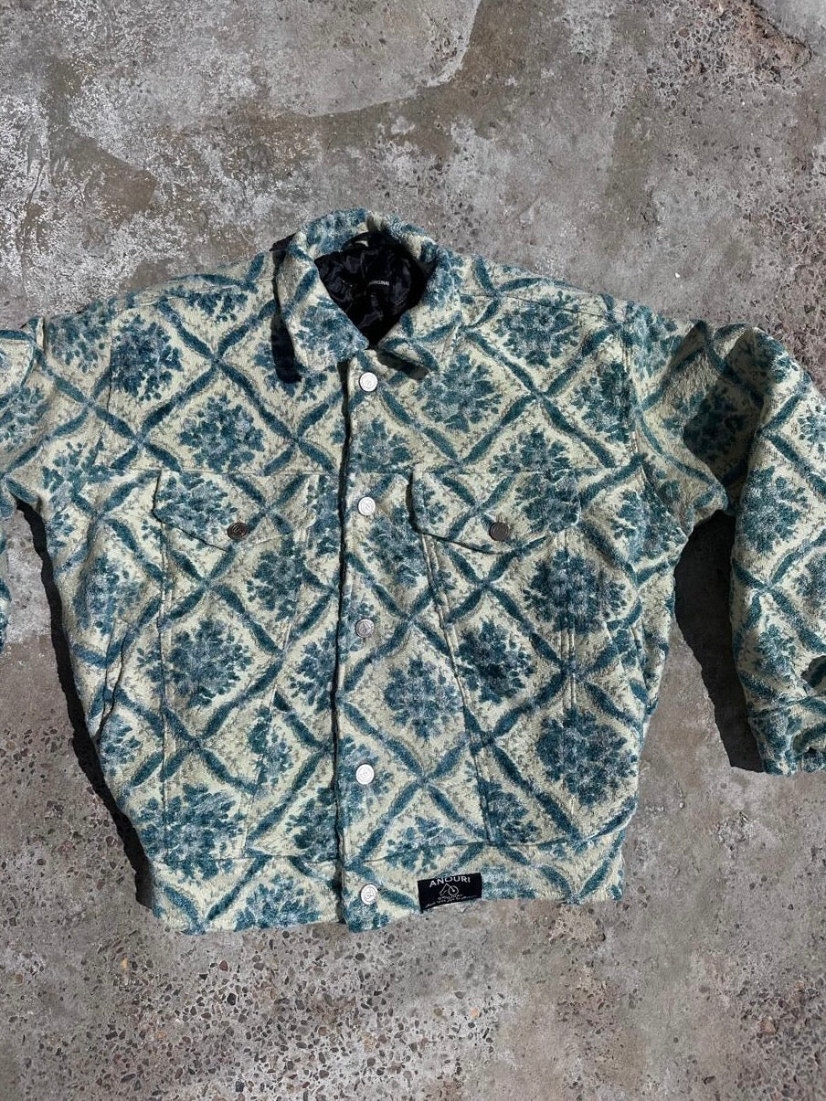 Moroccan hand made with unique light blue color,  carpet Jacket UNISEX