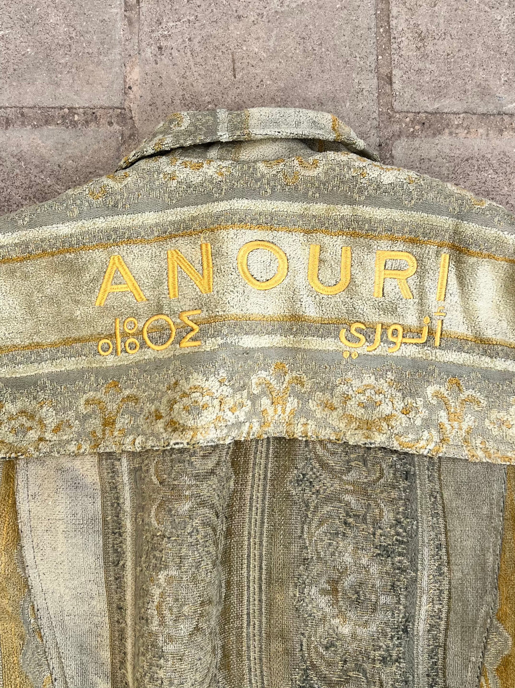 Moroccan hand made with unique light green and yellow color,  carpet Jacket UNISEX