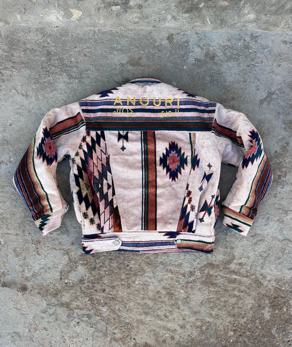 Moroccan hand made with unique design carpet Jacket UNISEX