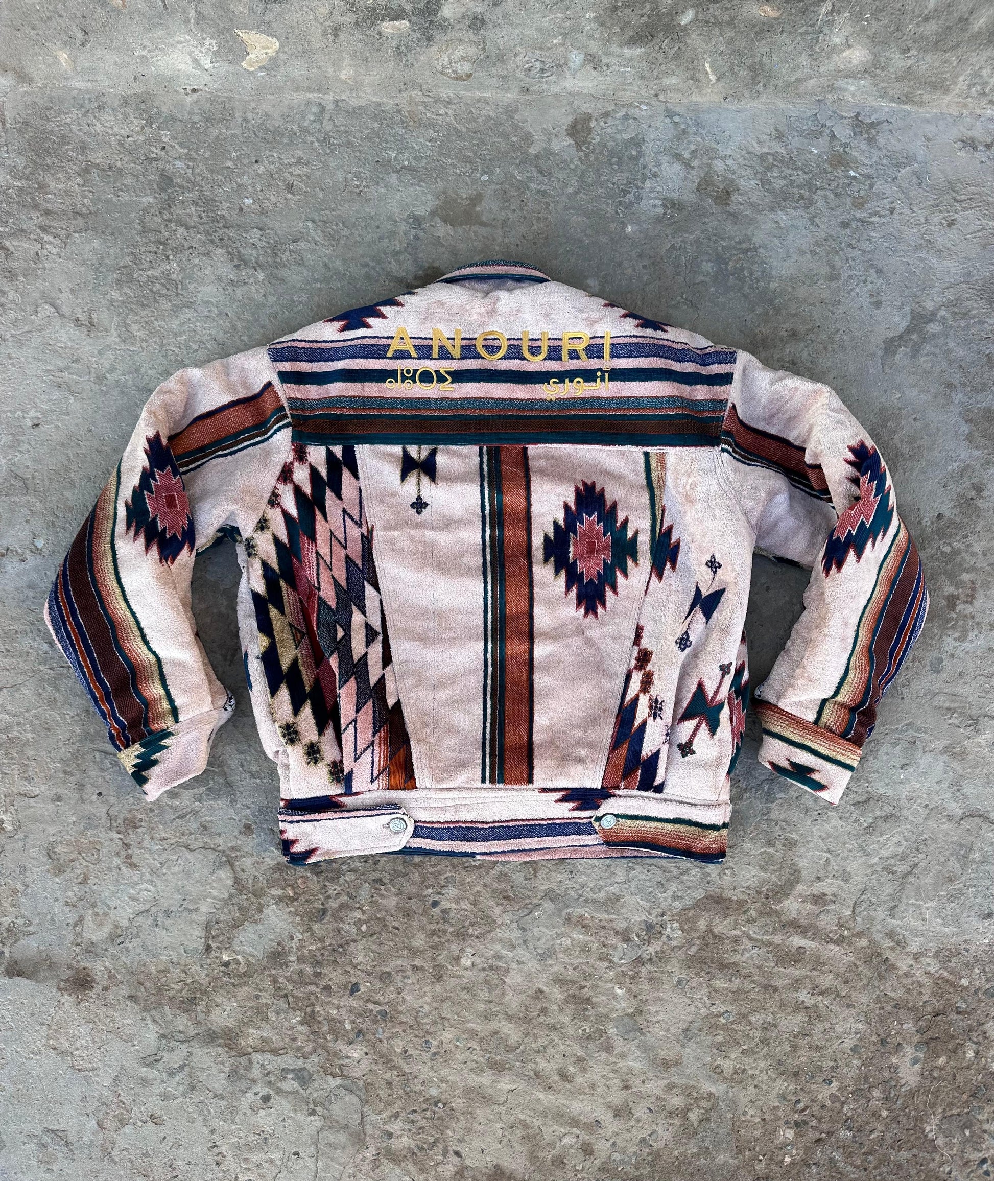 Moroccan hand made with unique design carpet Jacket UNISEX