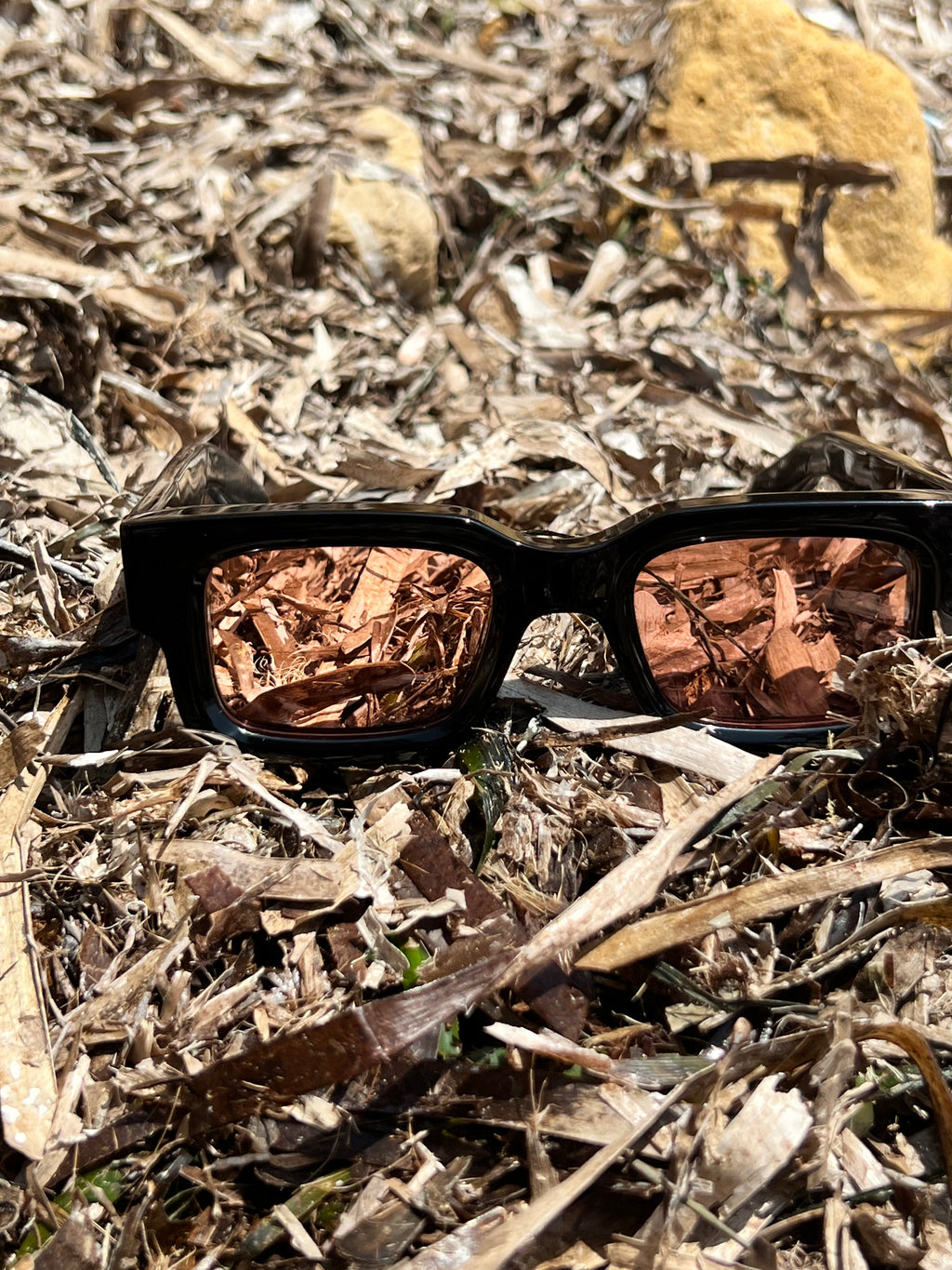 Atlas Black & Pink Sunglasses , Handmade in Morocco, Premium Lightweight Frames with Bold Pink Lens Modern Design