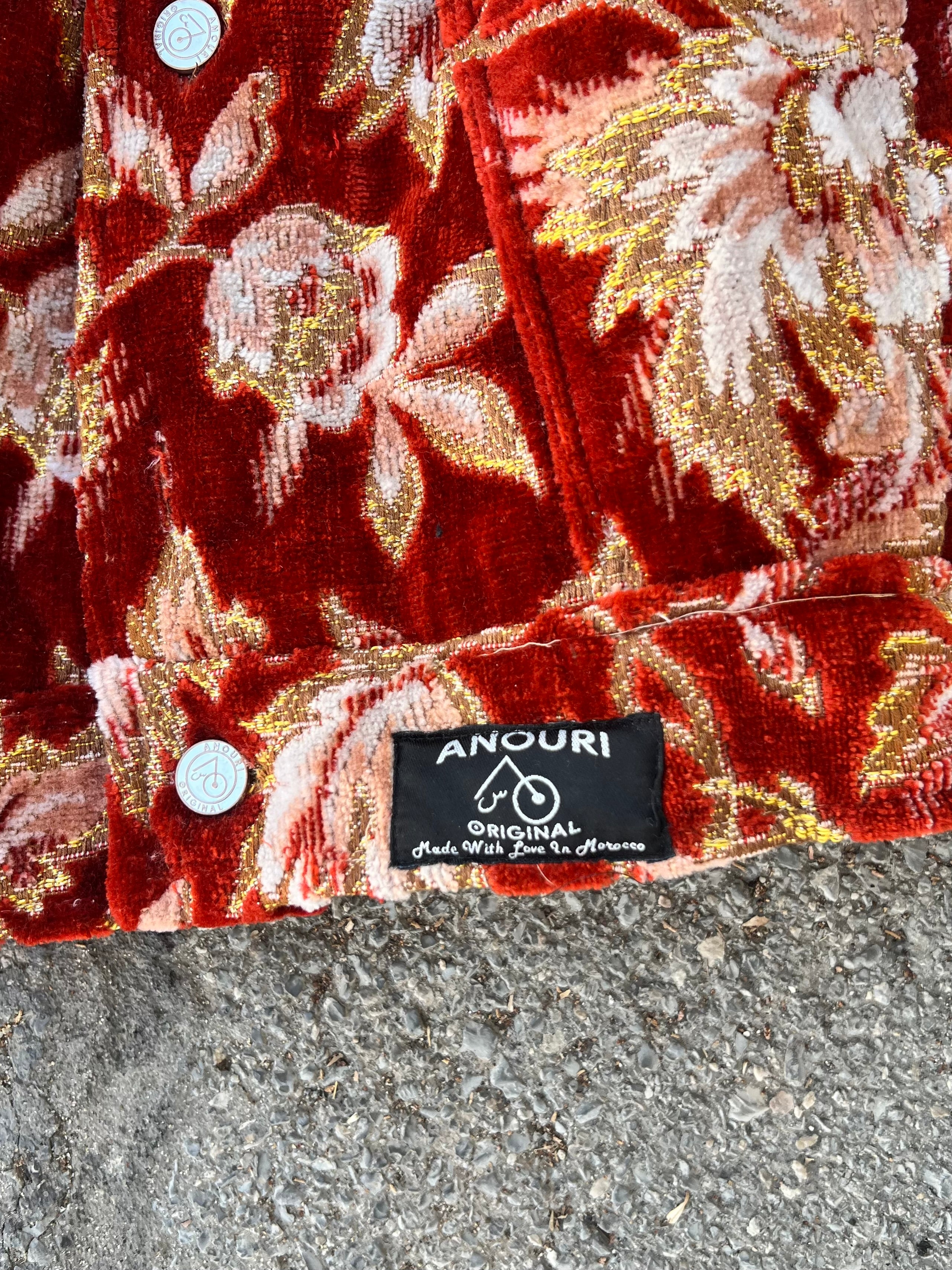 Moroccan hand made with unique Orange and yellow color,  carpet Jacket UNISEX