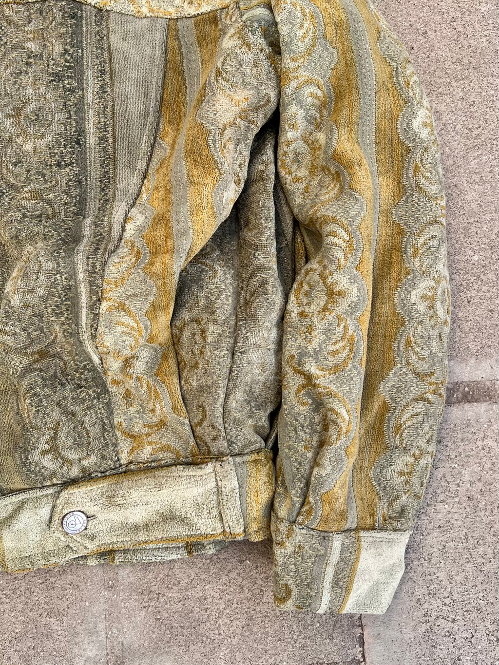 Moroccan hand made with unique light green and yellow color,  carpet Jacket UNISEX