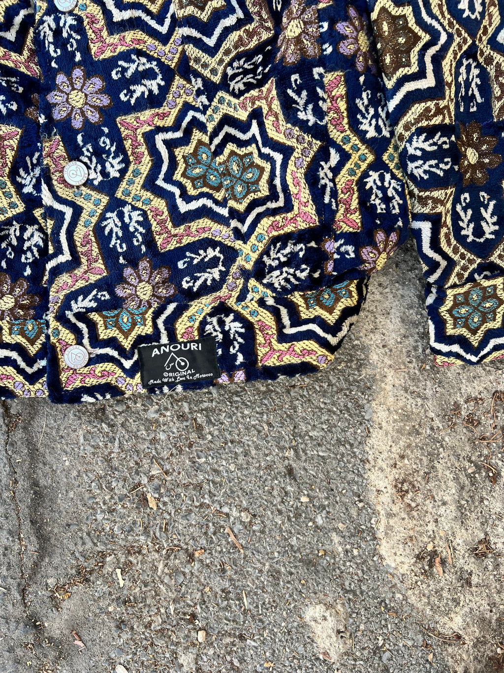 Moroccan hand made with unique green and white color ,  carpet Jacket UNISEX