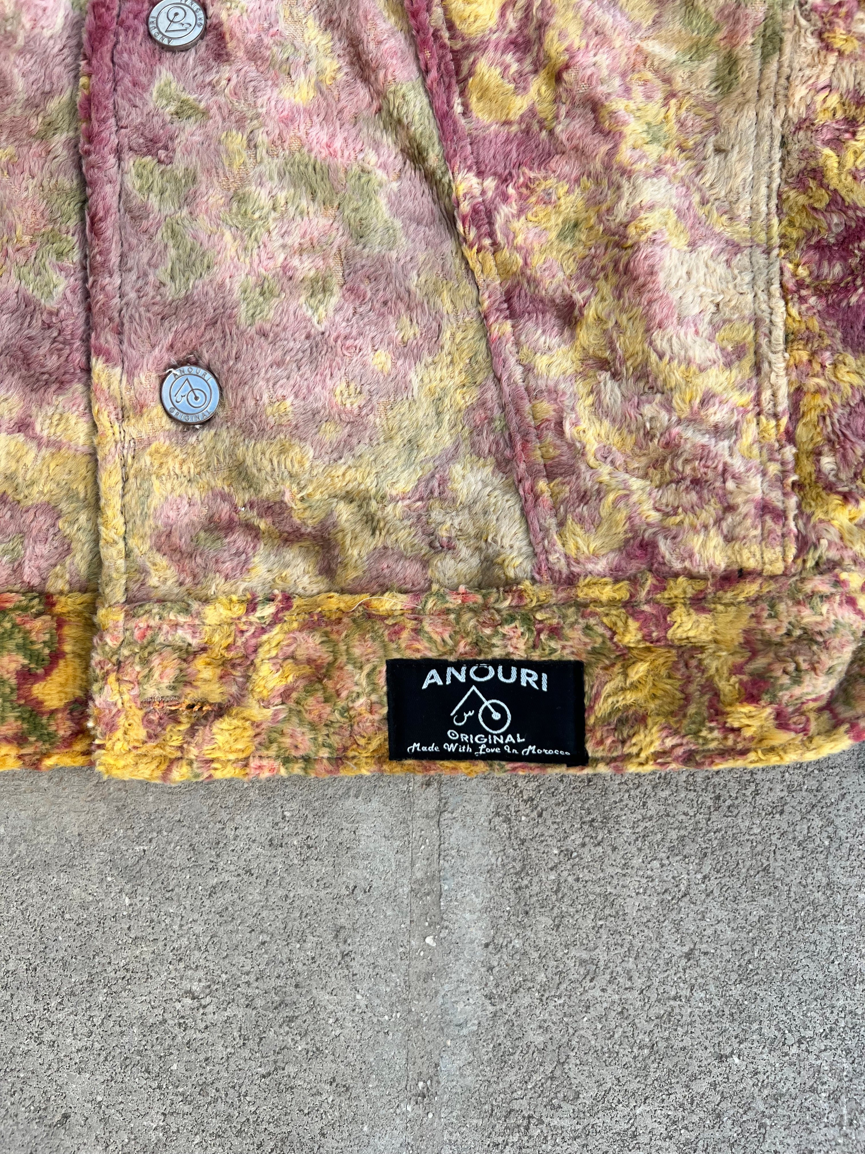 Moroccan hand made with unique multi color,  carpet Jacket UNISEX