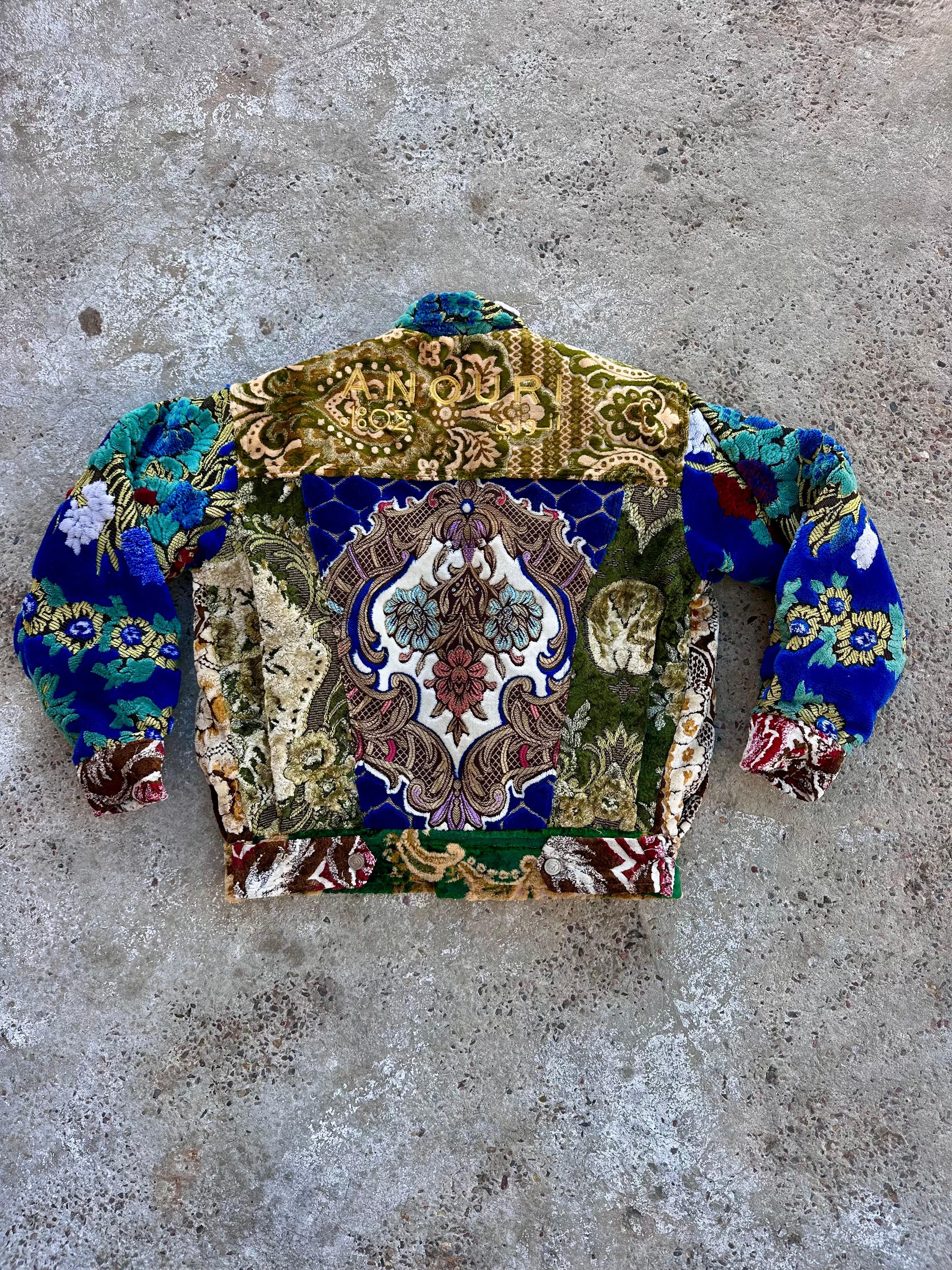 Moroccan hand made with unique patchwork design carpet Jacket UNISEX