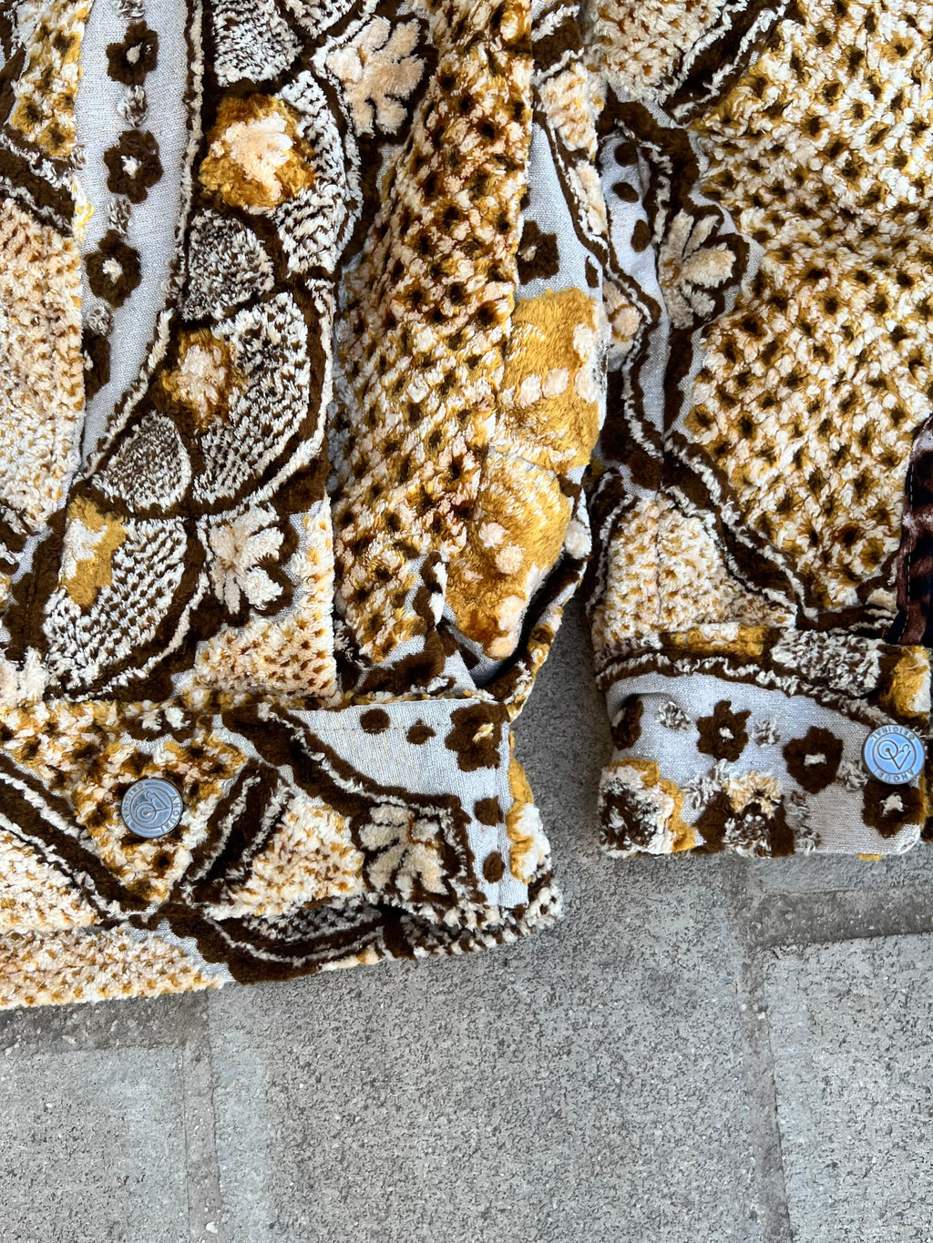 Moroccan hand made with unique yellow and brown color,  carpet Jacket UNISEX