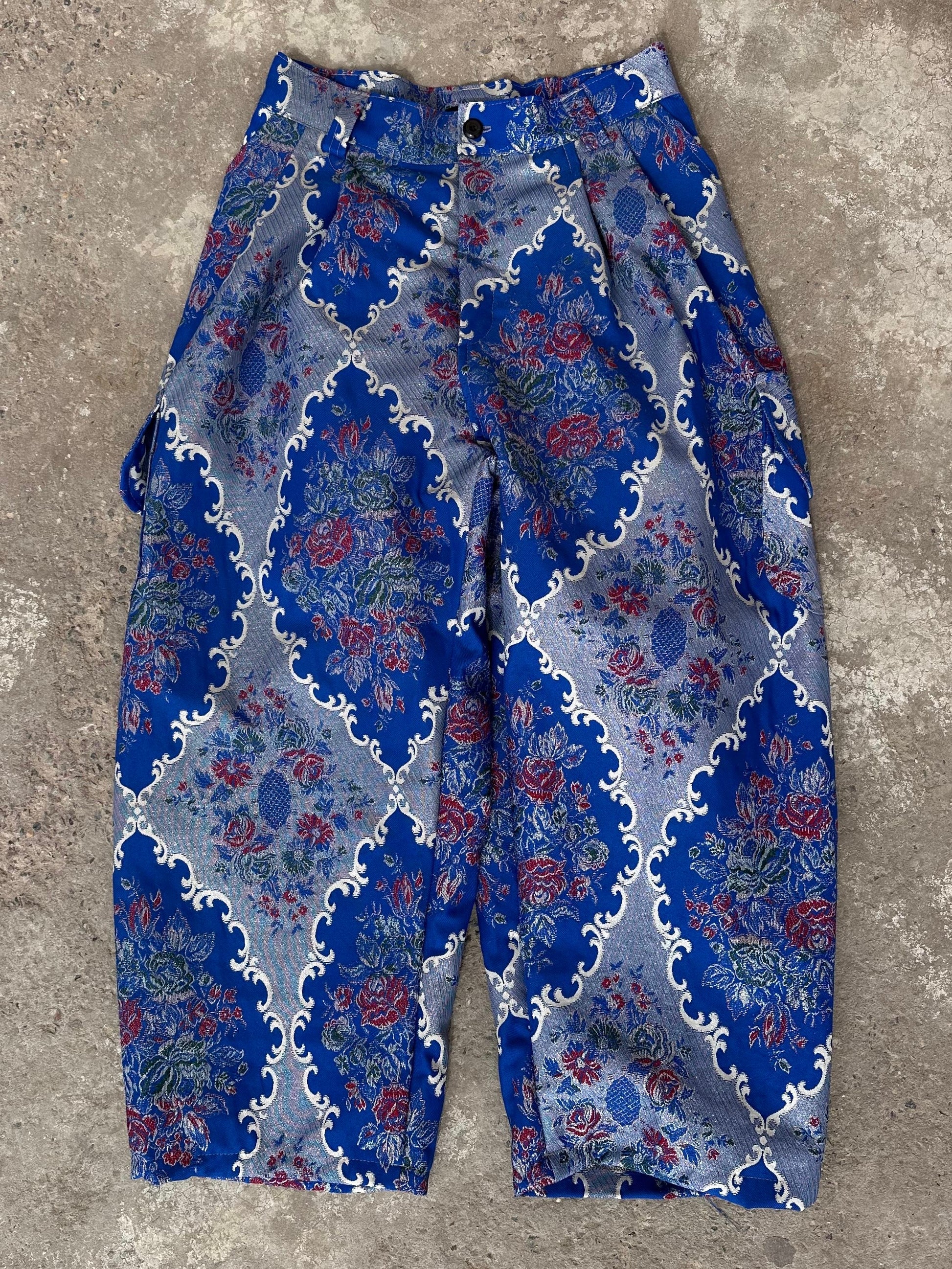 Anouris Original PANT with wide legs with two pockets  side blue print “Carpet” UNISEX
