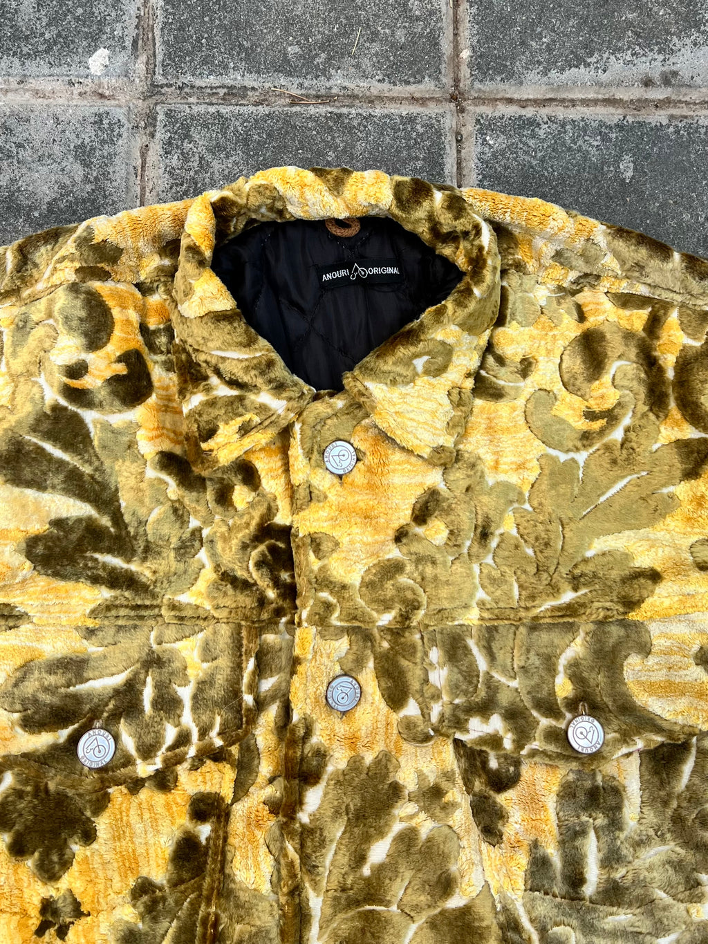 Moroccan hand made with unique light green with yellow color,  carpet Jacket UNISEX