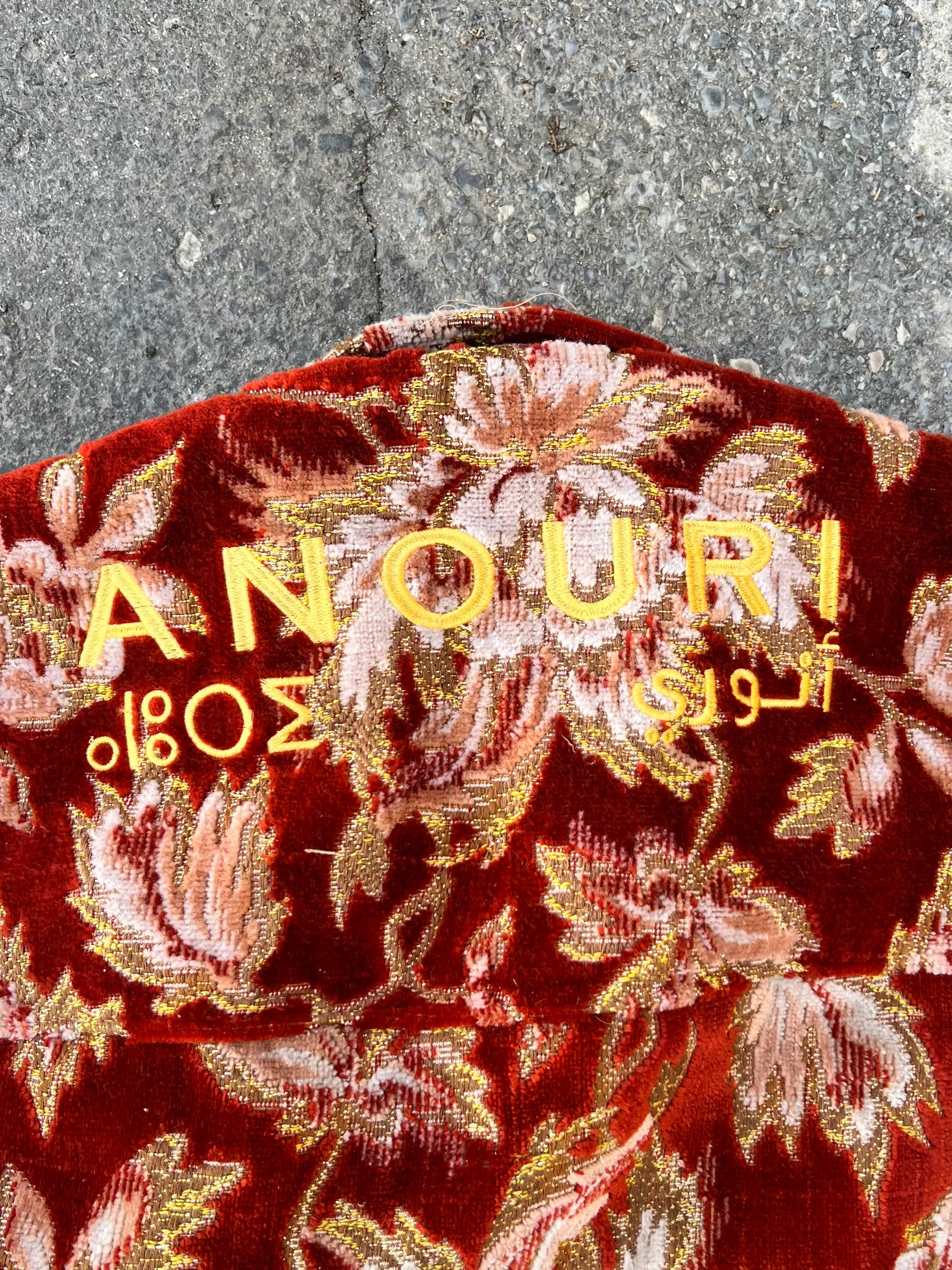 Moroccan hand made with unique Orange and yellow color,  carpet Jacket UNISEX