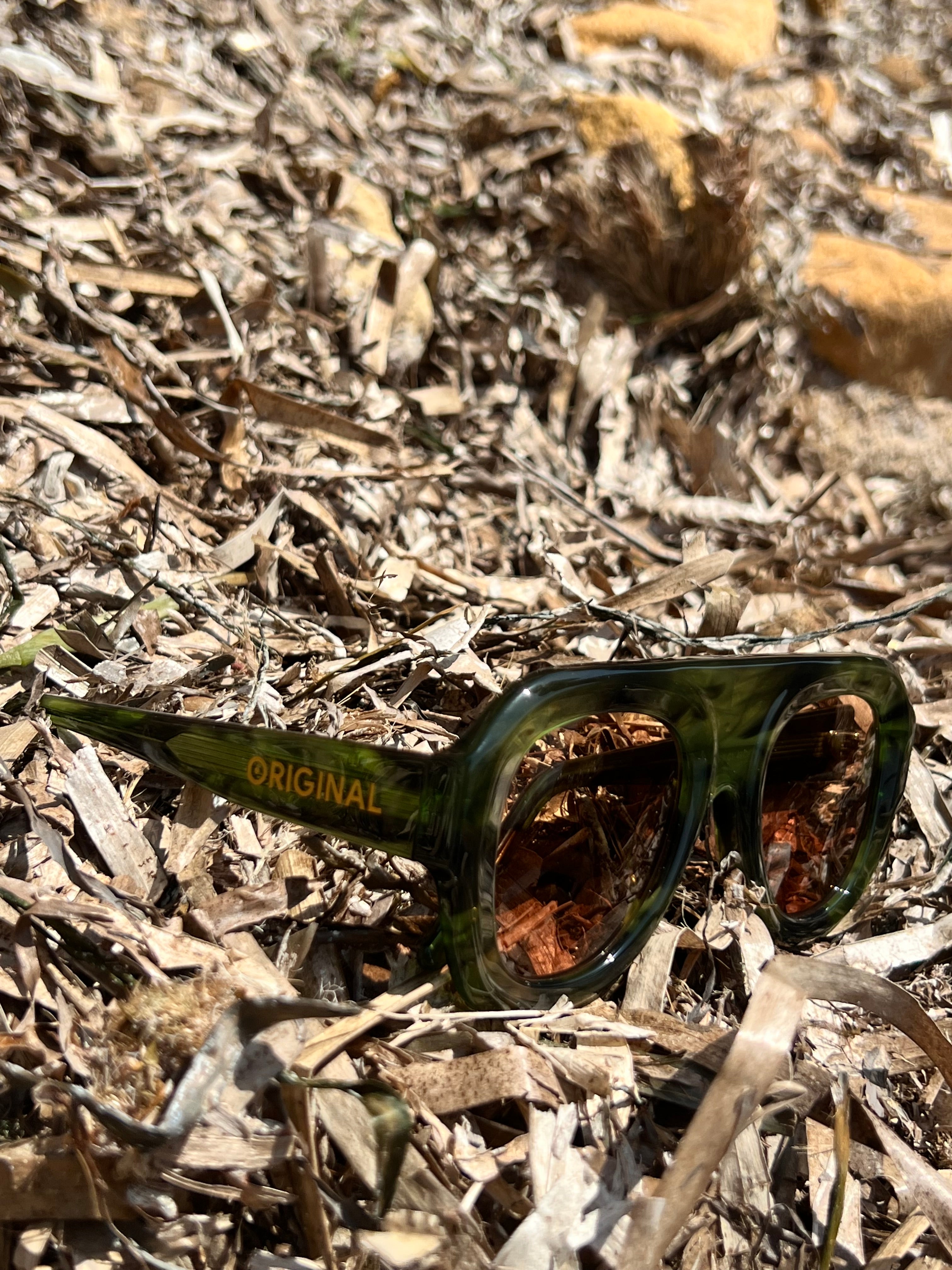 Atlas Collection Green Sunglasses , Handmade in Morocco, Premium Lightweight Frames with a Bold Modern Silhouette