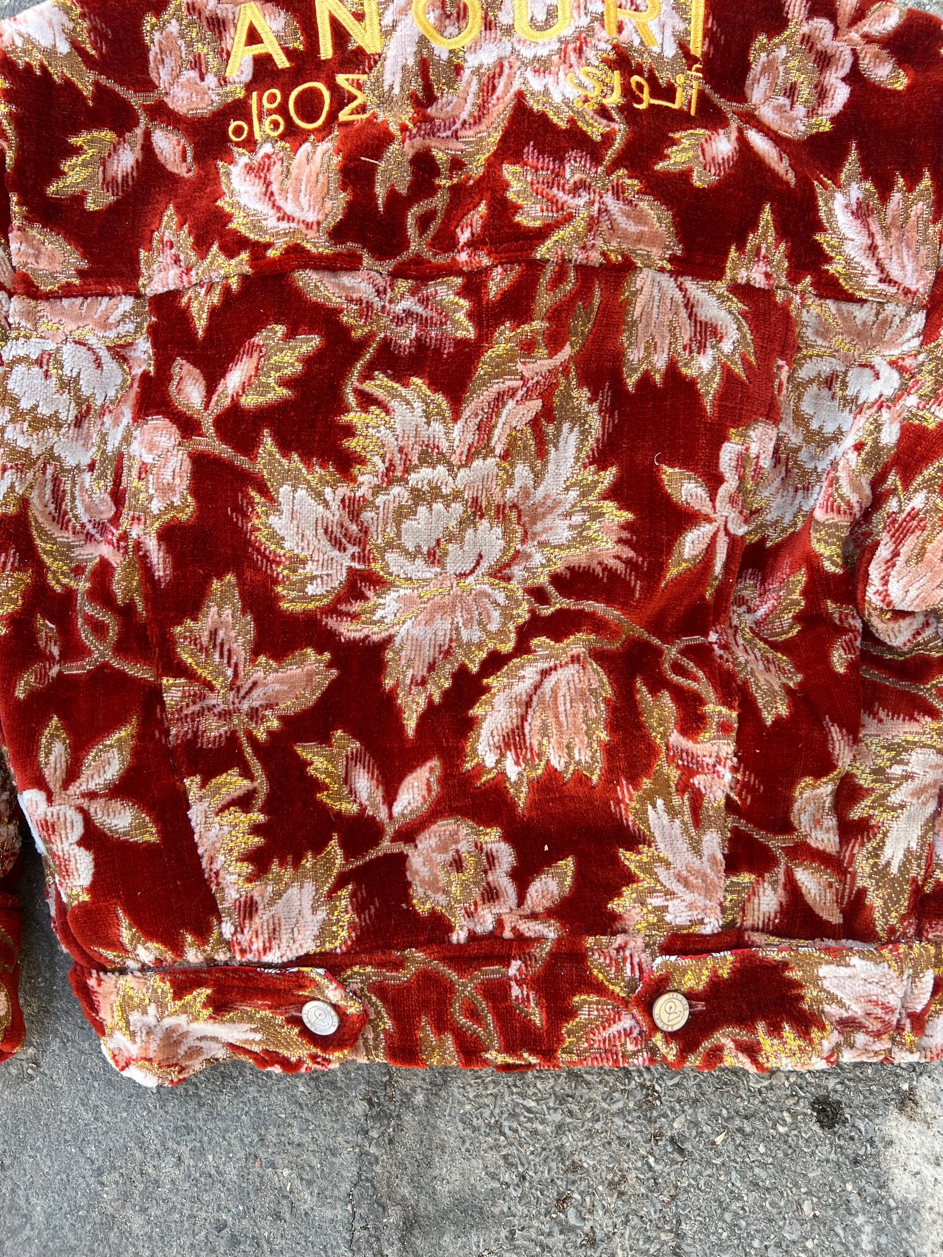 Moroccan hand made with unique Orange and yellow color,  carpet Jacket UNISEX