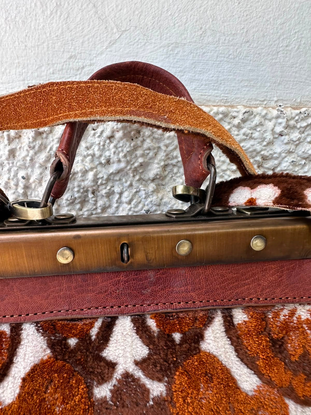 Anouri Original Emerald Heritage Frame brown colour Carpet Bag