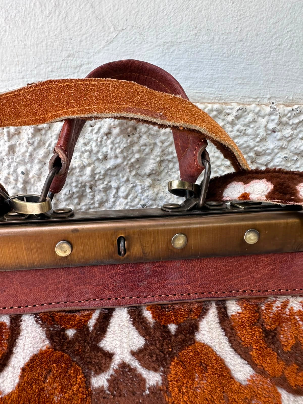 Anouri Original Emerald Heritage Frame brown colour Carpet Bag
