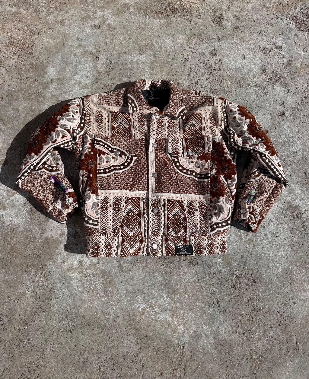 Moroccan hand made with unique orange color,  carpet Jacket UNISEX